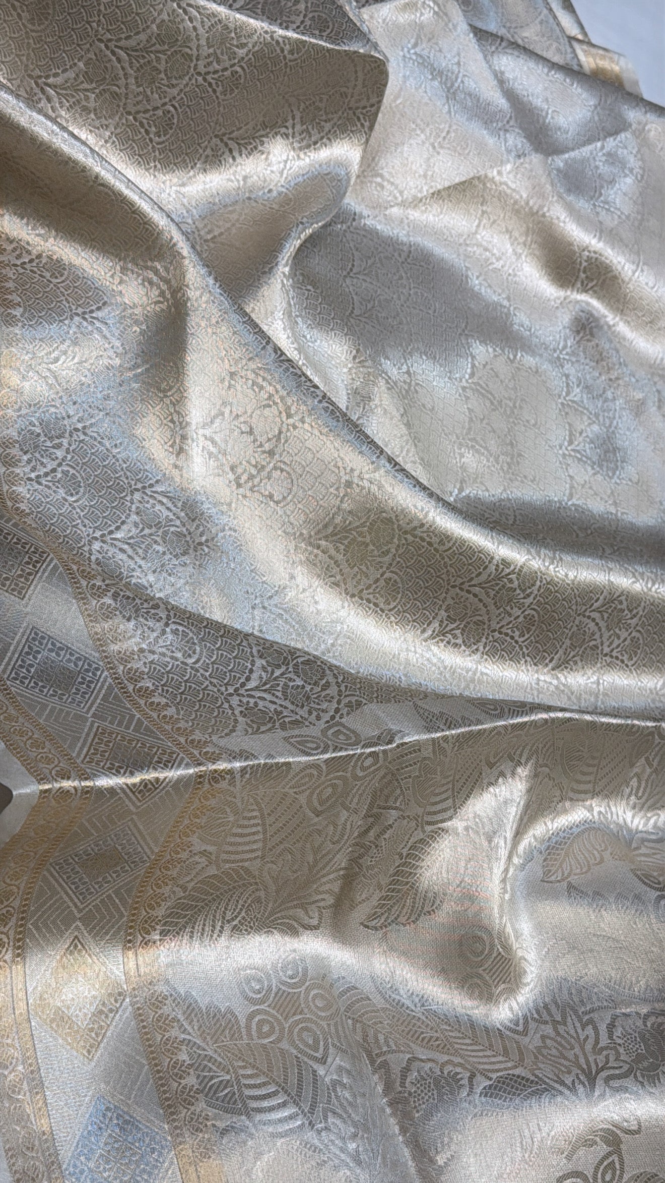 Liquid gold water zari tissue brocade kadhwa saree