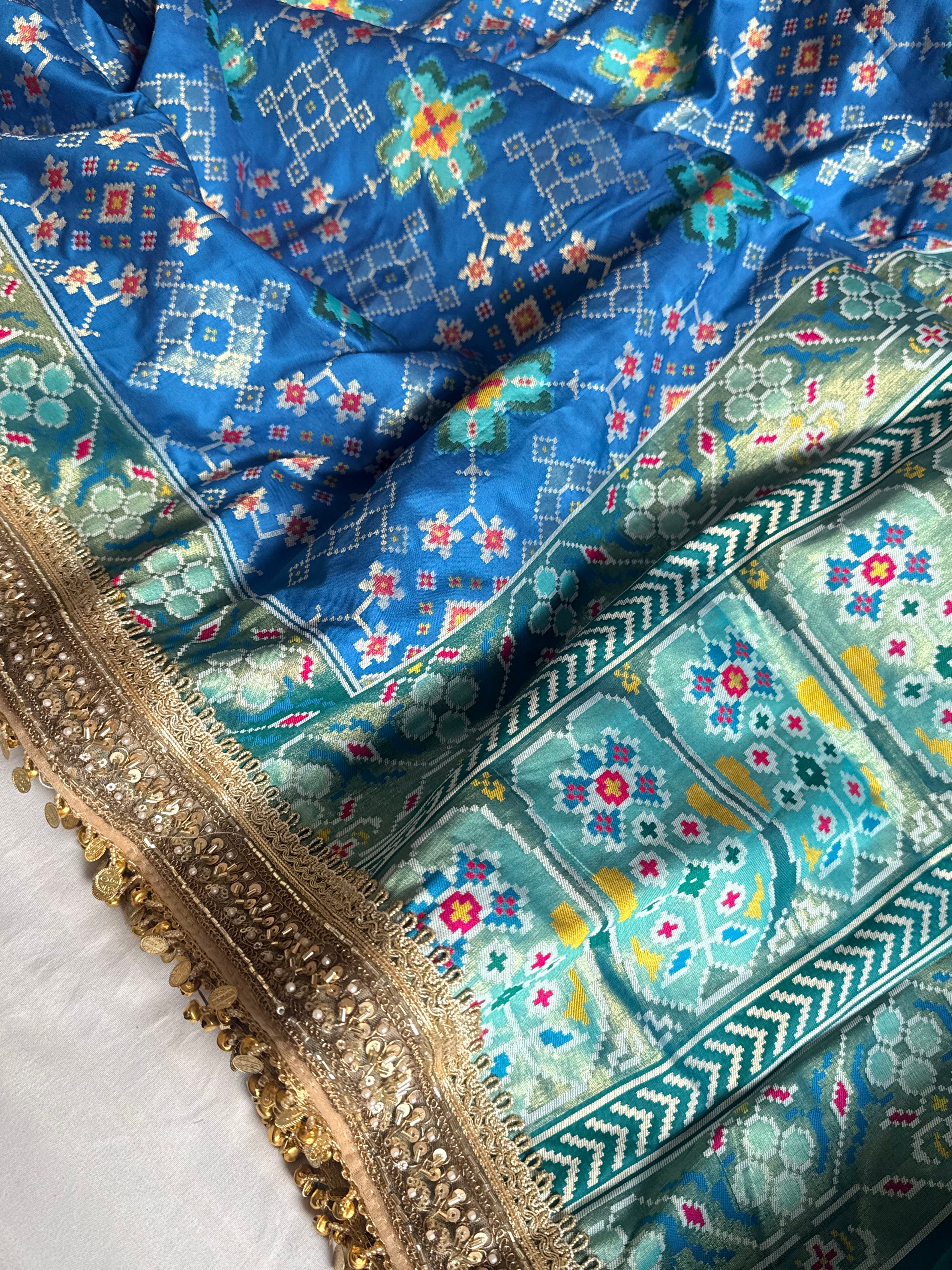 Banarasi patola weaving silk meenakari weaving saree
