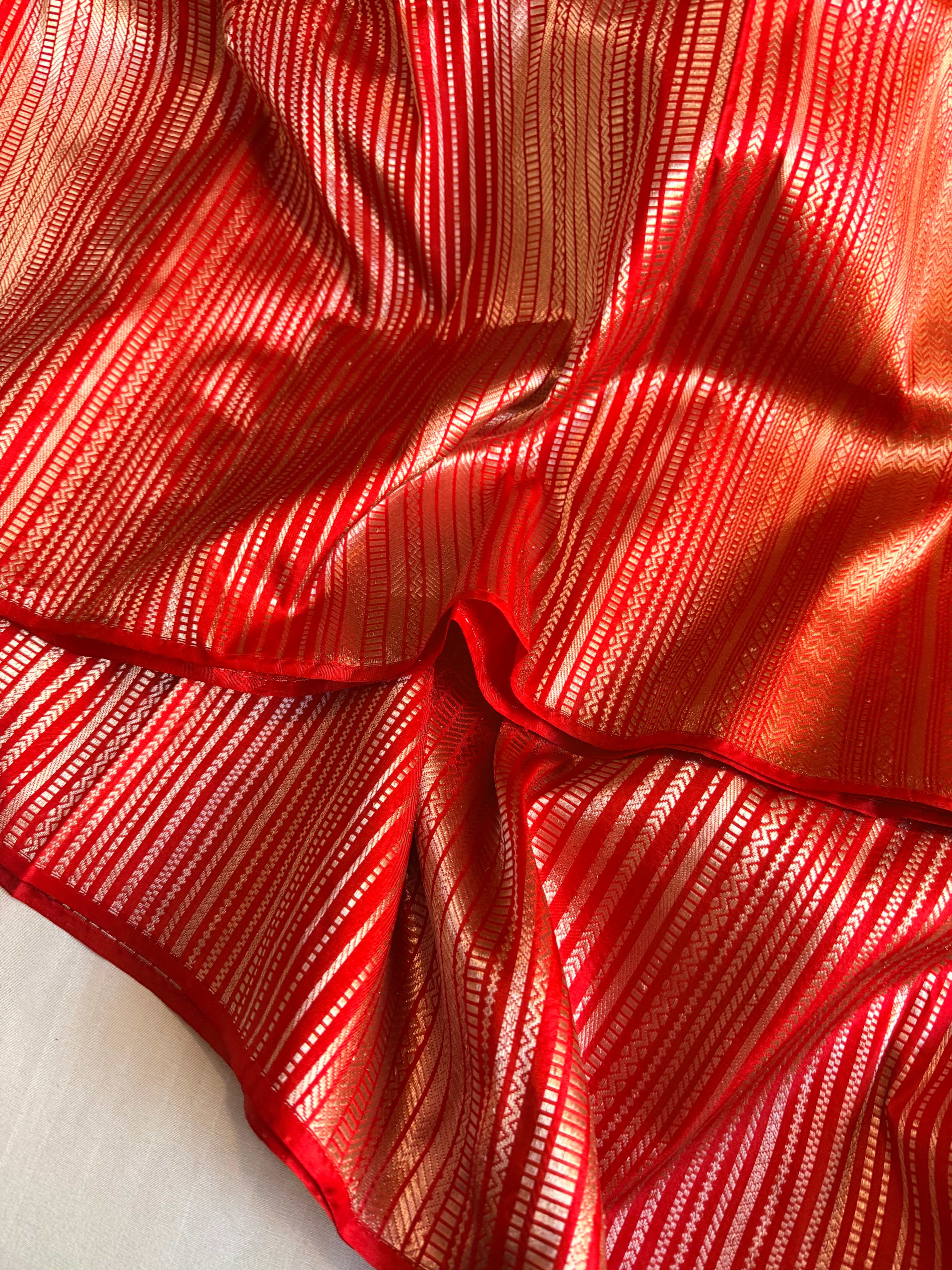Banarasi katan silk ambose brocade weaving kadhwa handloom saree