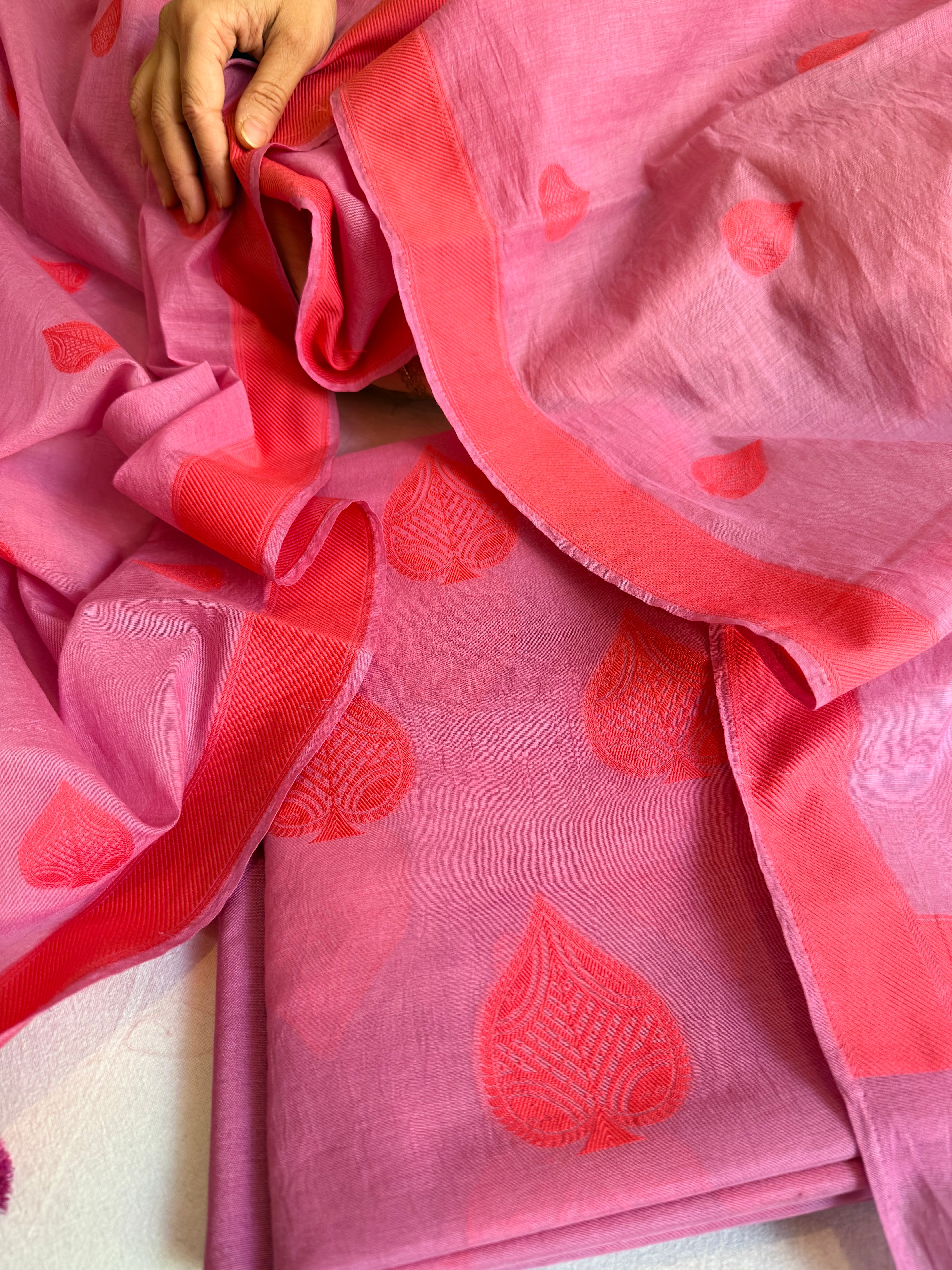 Mother’s Day offer - Handloom cotton paan buti meenakari kadhwa buti suit sets