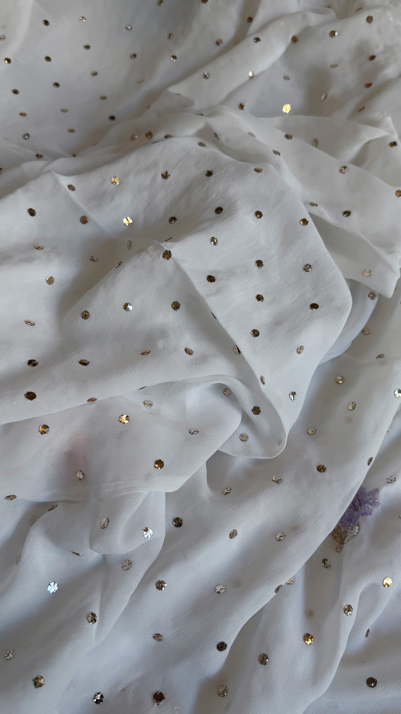 Banarasi gorgette mukaish and pearlwork hand embroidered kadhwa suits