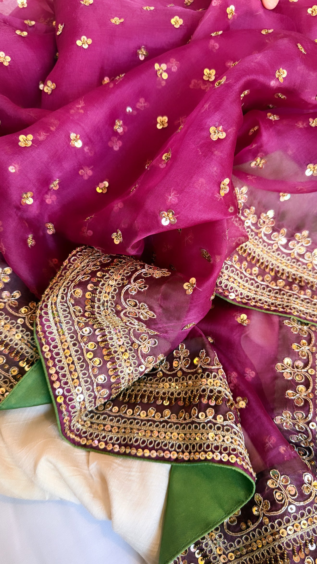 Jahnvi kapoor inspired banarasi kora silk kadhwa hand embroidered saree