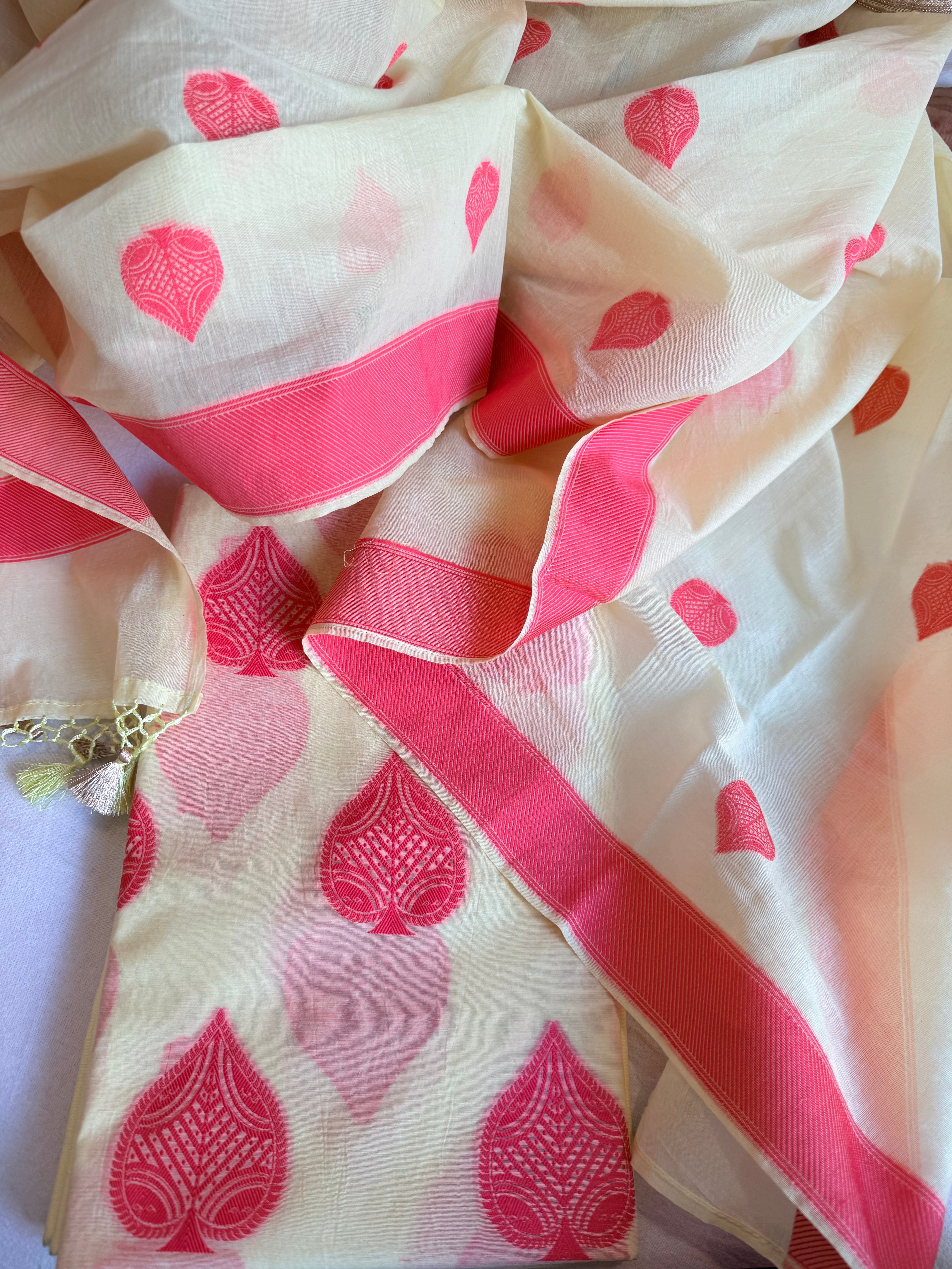 Mother’s Day offer - Handloom cotton paan buti meenakari kadhwa buti suit sets