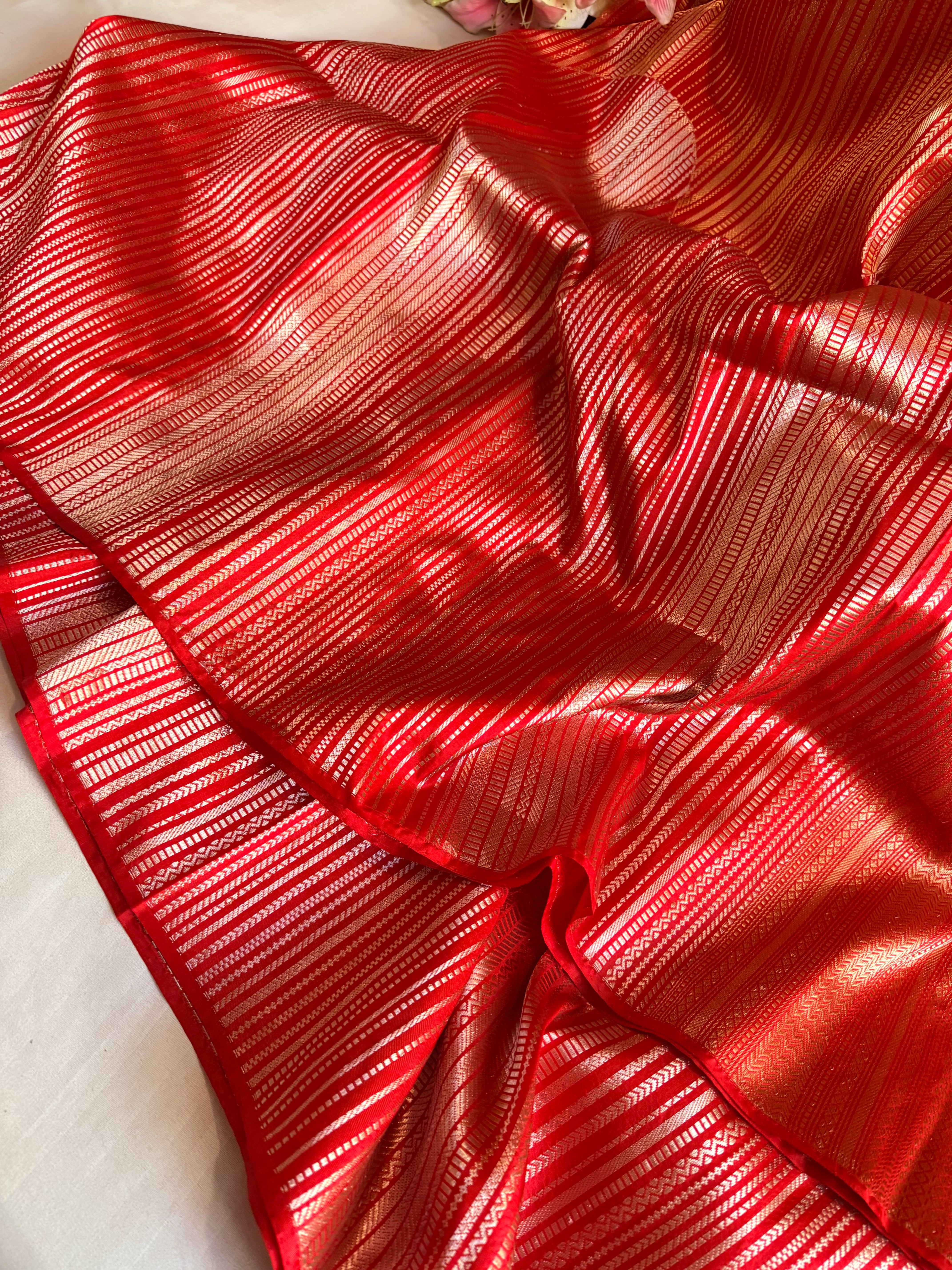 Banarasi katan silk ambose brocade weaving kadhwa handloom saree