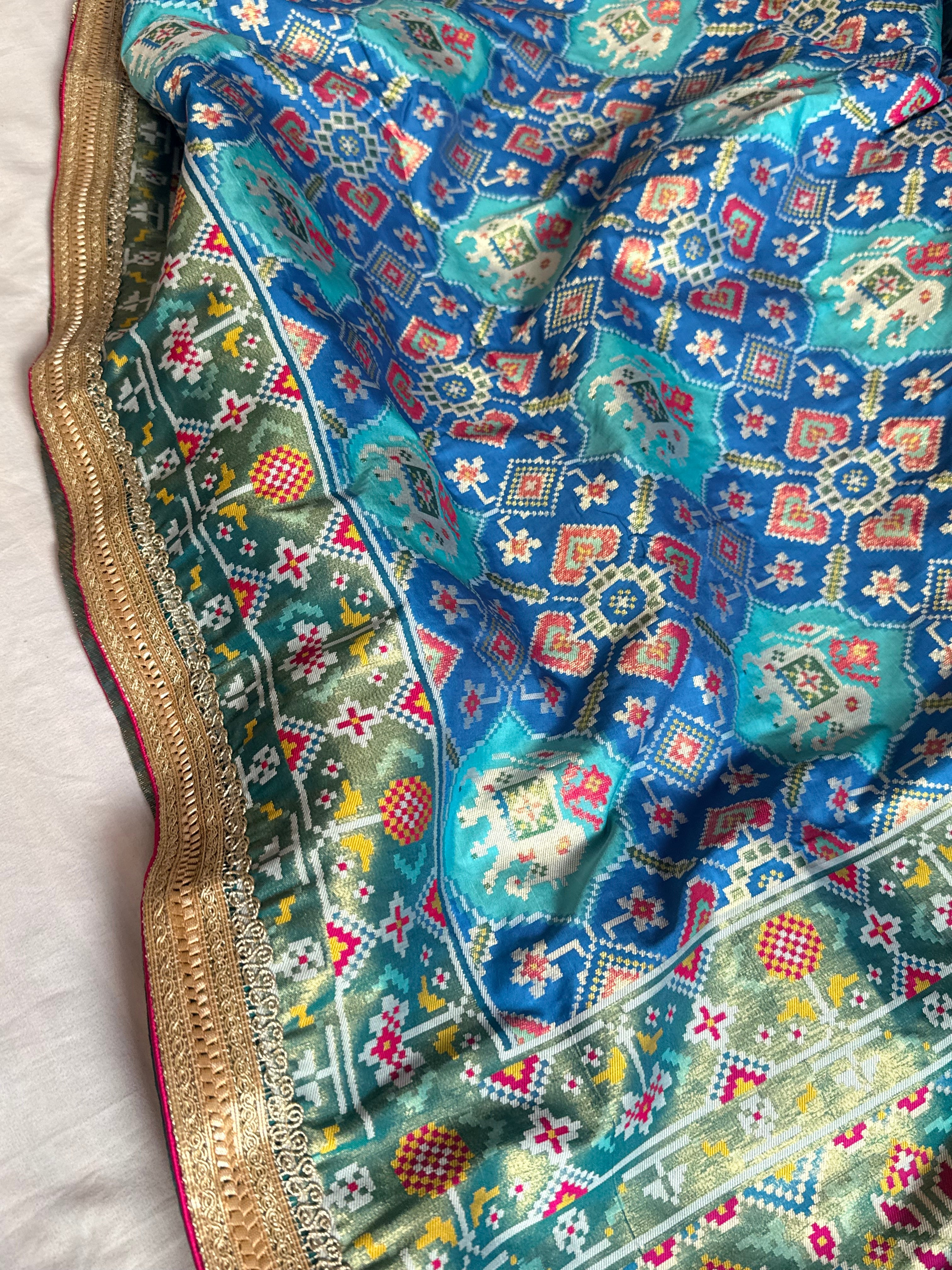 Banarasi patola weaving silk meenakari weaving saree