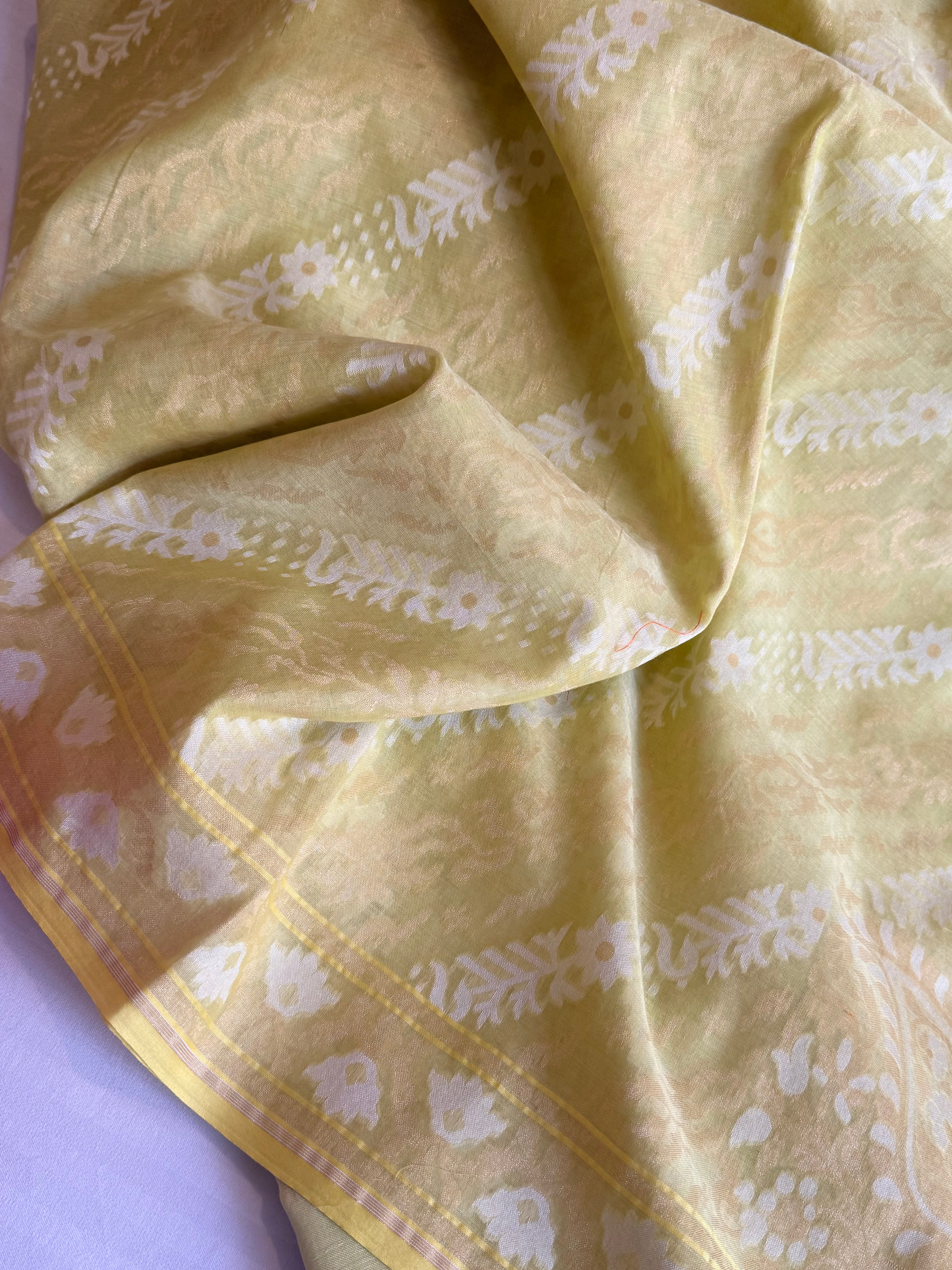 Iktara jamdani kadhwa sona rupa weaving banarasi mul cotton suit set