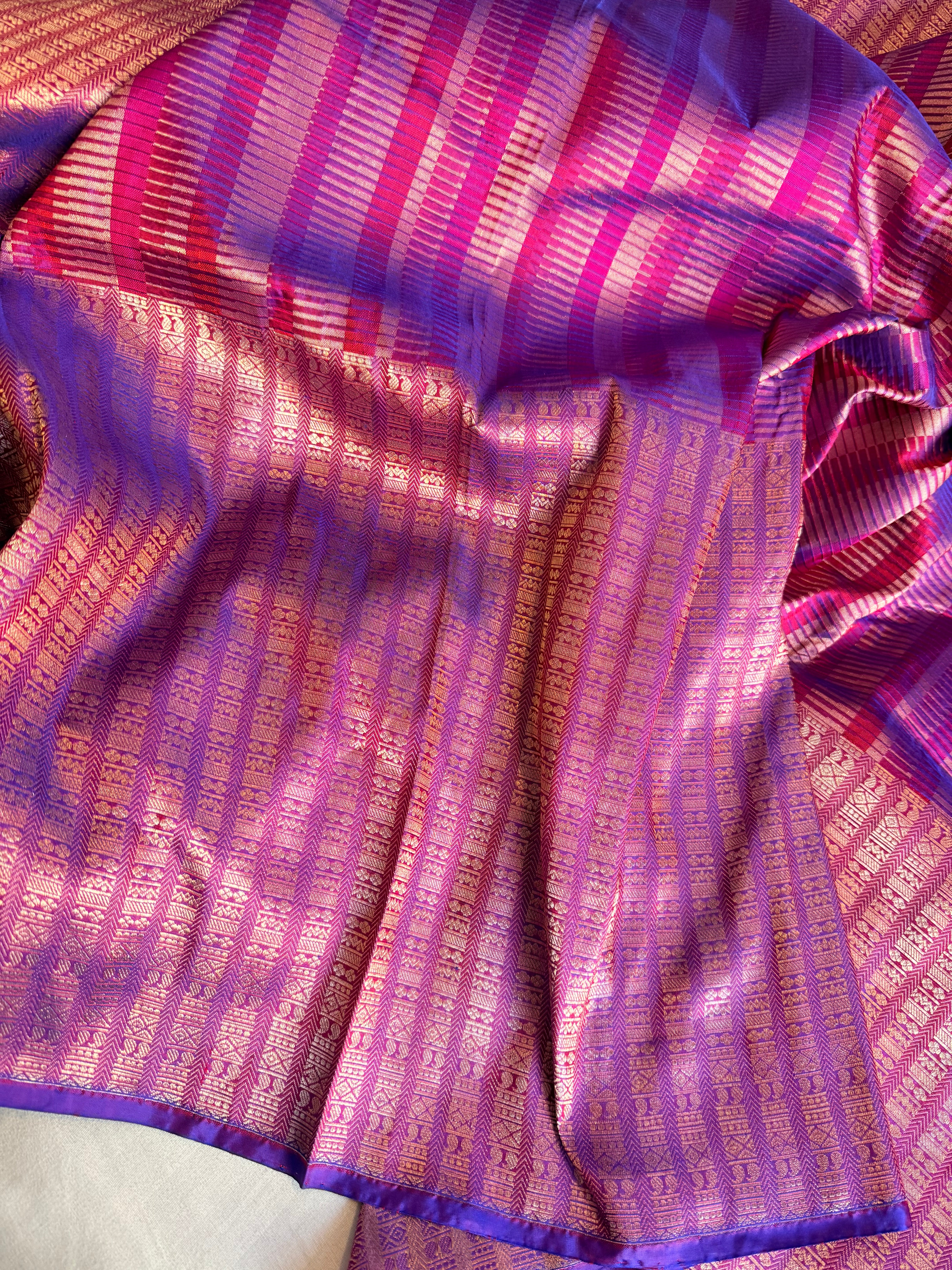 Banarasi katan silk ambose brocade weaving kadhwa handloom saree