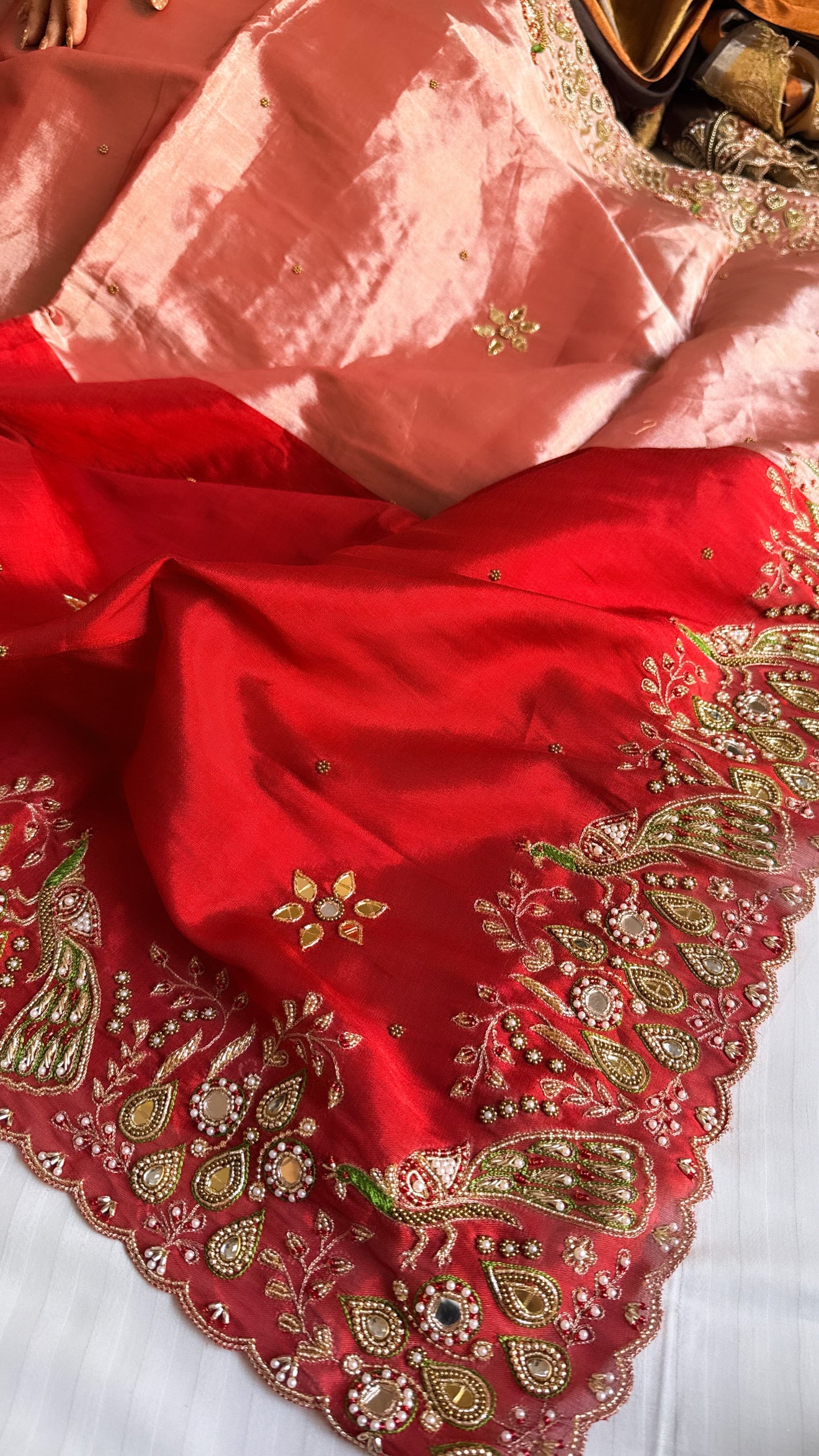 Kanjivaram banarasi tissue silk hand embroidered kadhwa saree with katan silk blouse