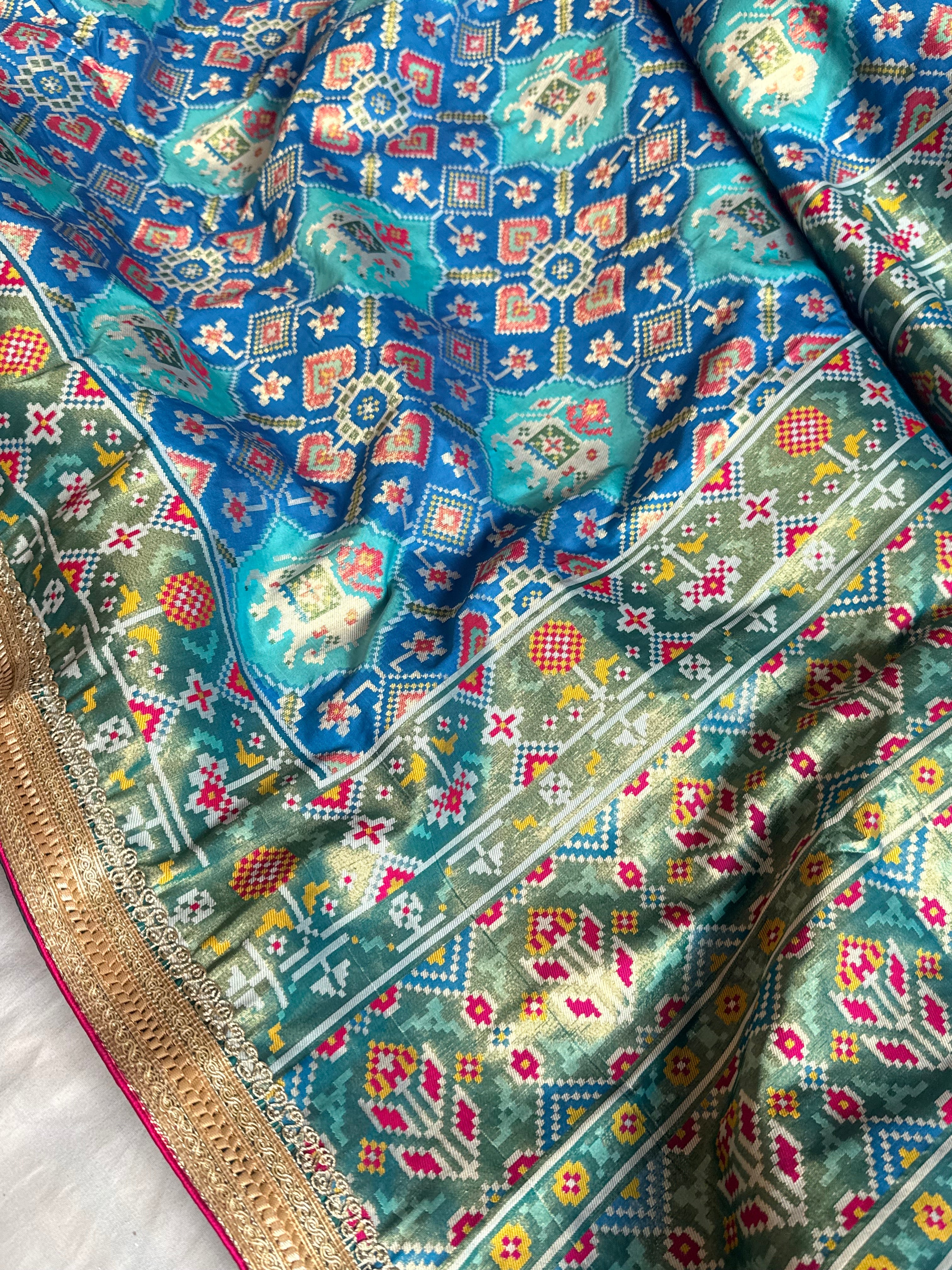 Banarasi patola weaving silk meenakari weaving saree
