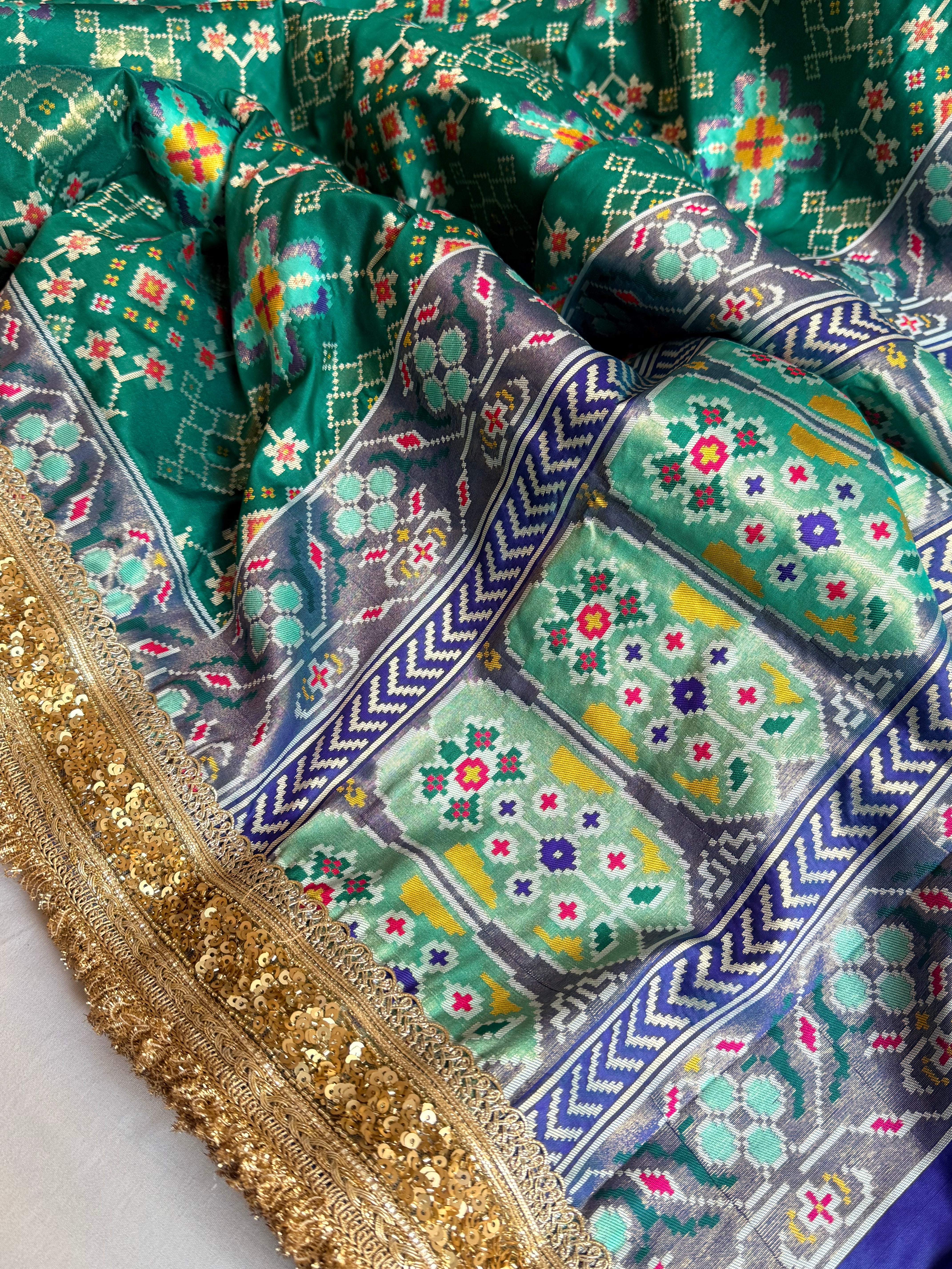Banarasi patola weaving silk meenakari weaving saree