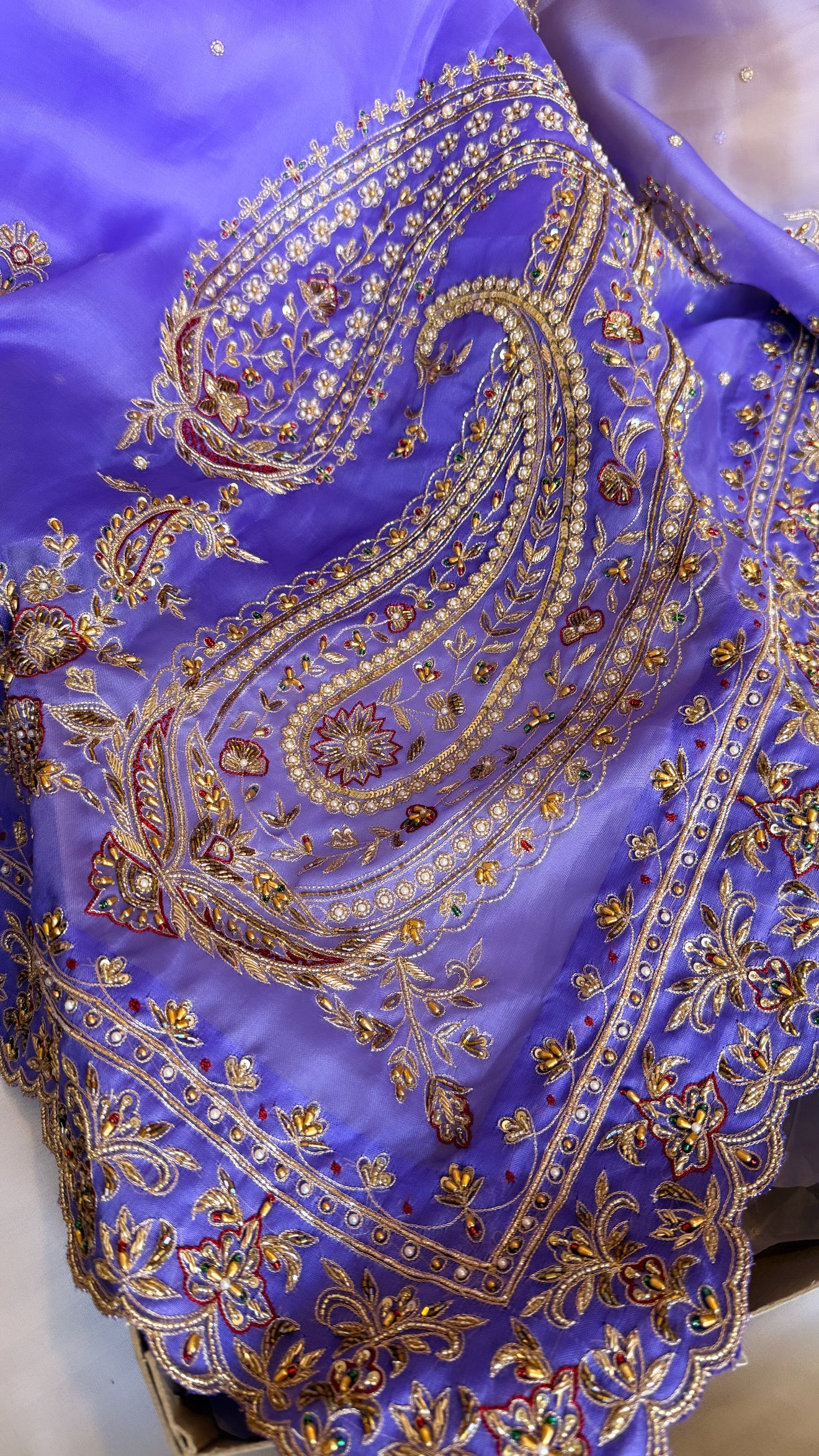 Mummy ki purani wali saree edit - Brinjal purple kora silk kadhwa hand embroidered saree
