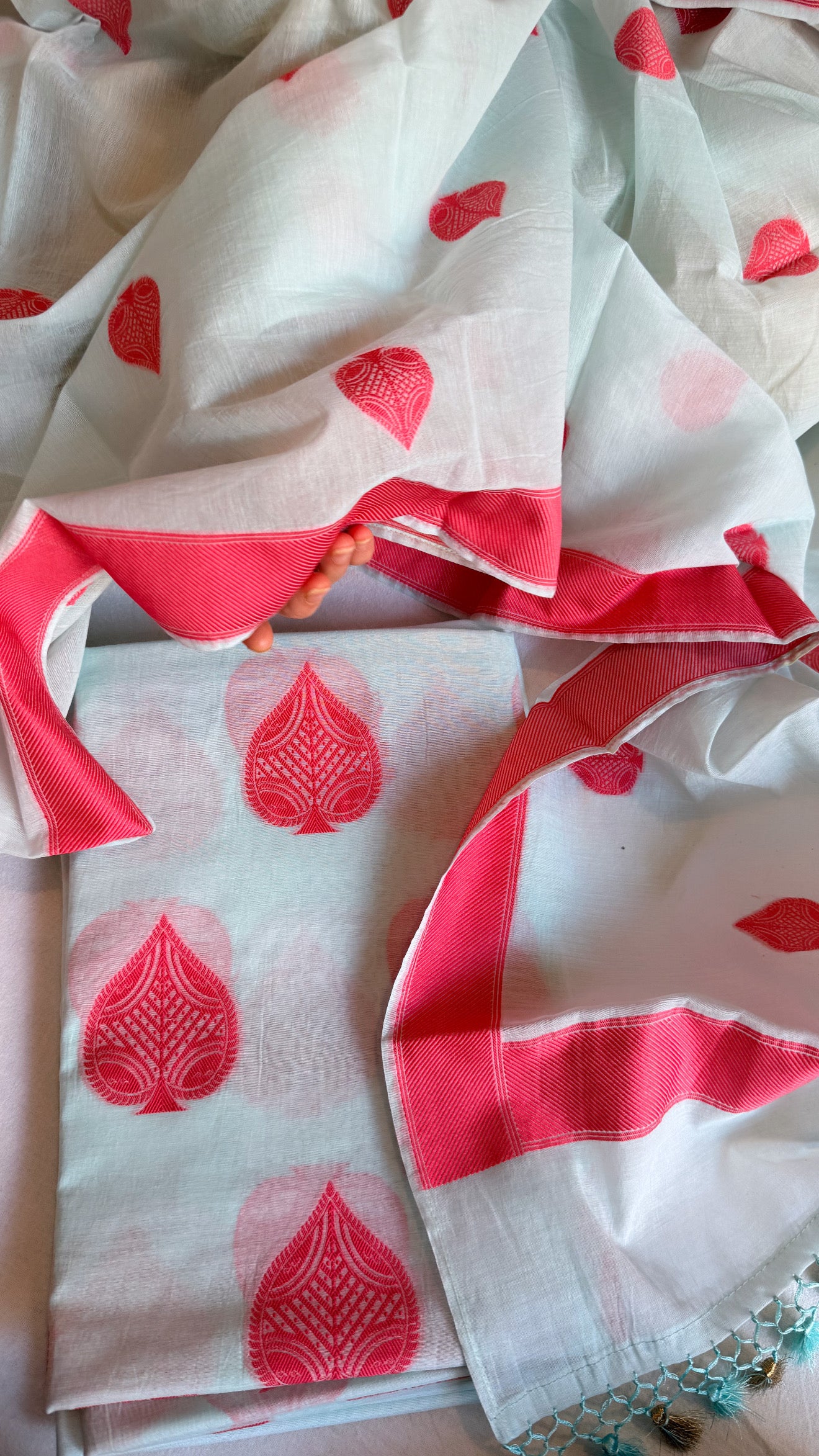Mother’s Day offer - Handloom cotton paan buti meenakari kadhwa buti suit sets