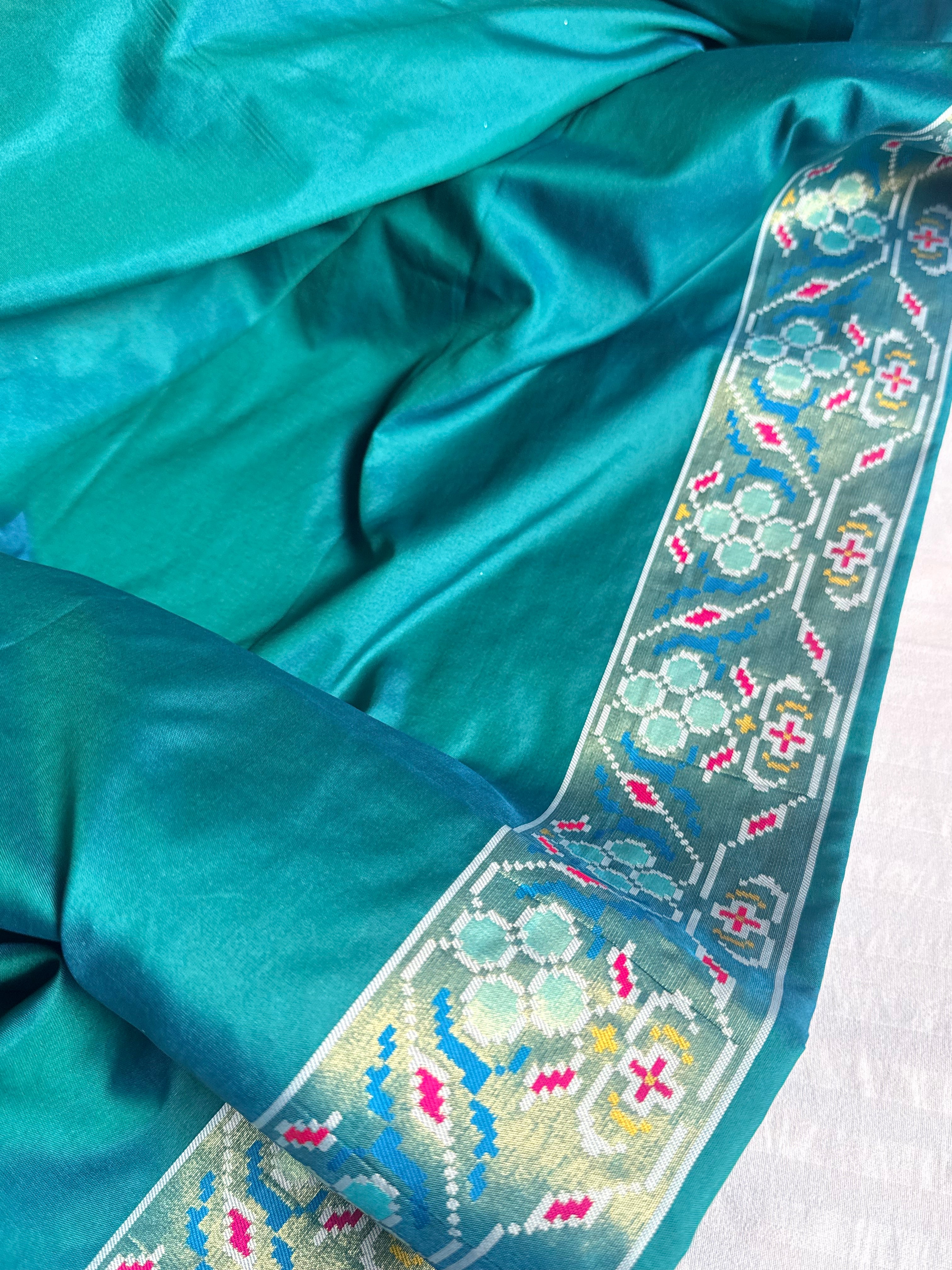 Banarasi patola weaving silk meenakari weaving saree