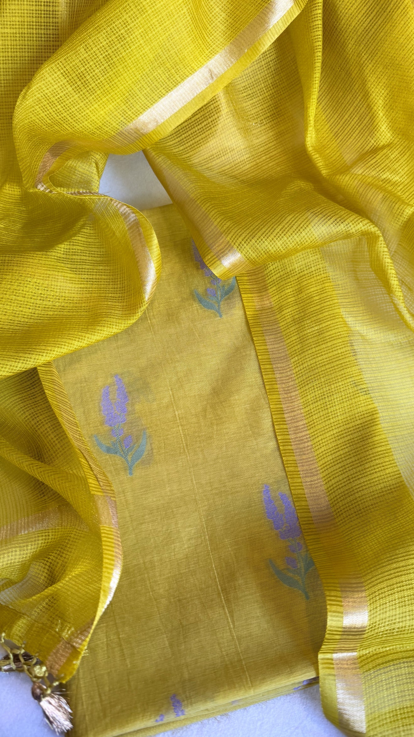 Mother’s Day offer - Handloom cotton meenakari buti kadhwa buti suit set