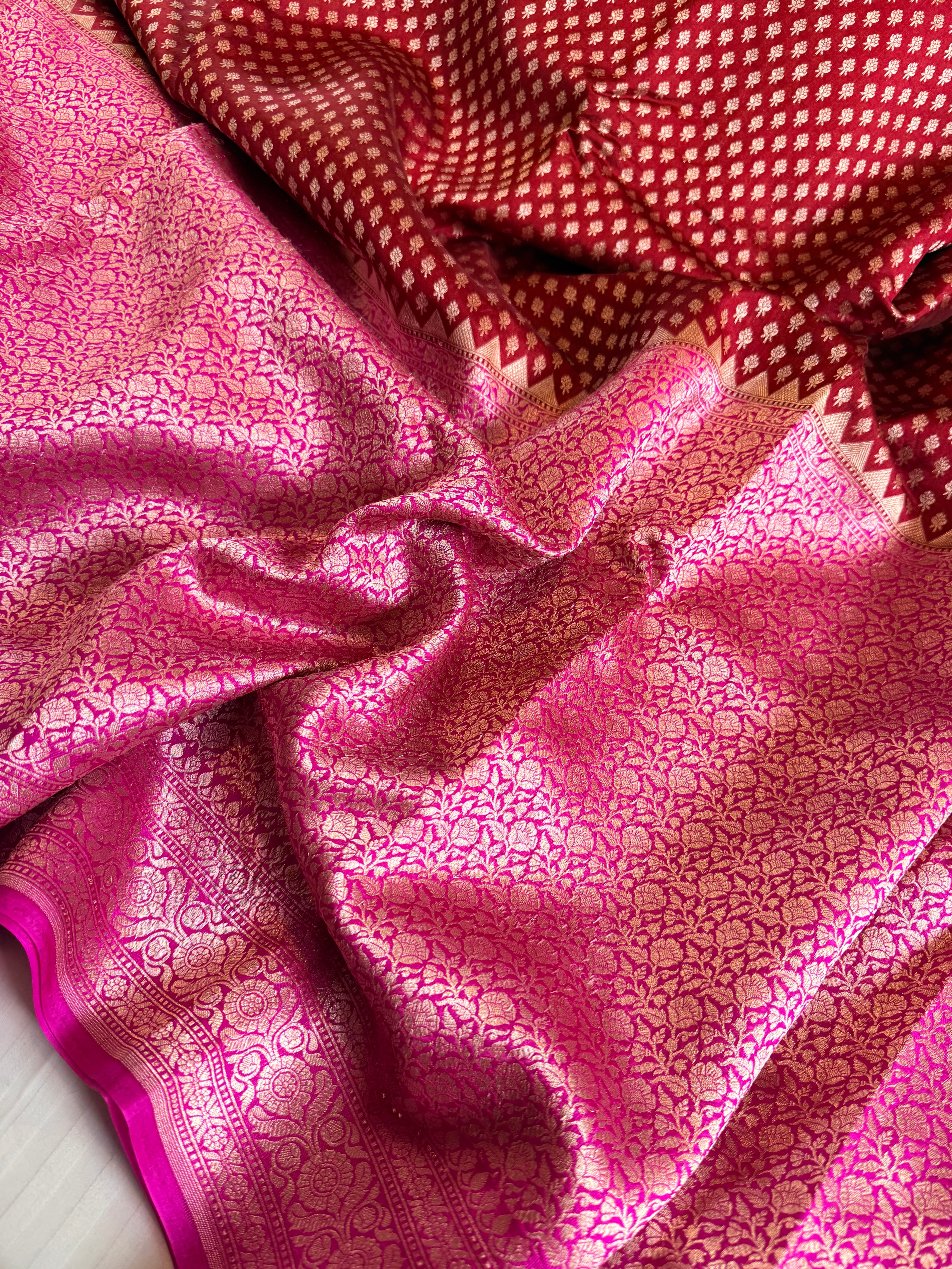 Banarasi gorgette brocade kadhwa weaving saree