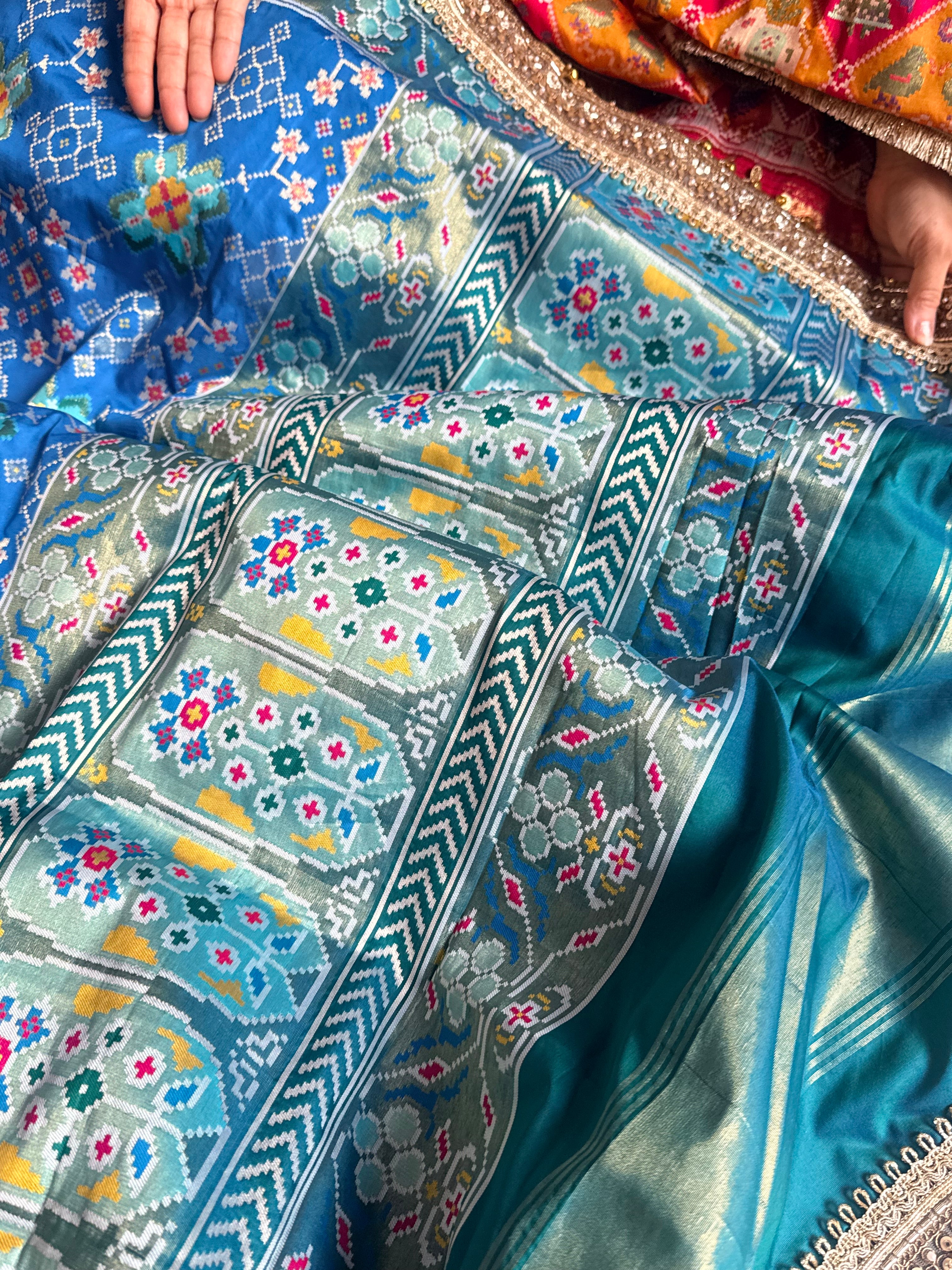 Banarasi patola weaving silk meenakari weaving saree
