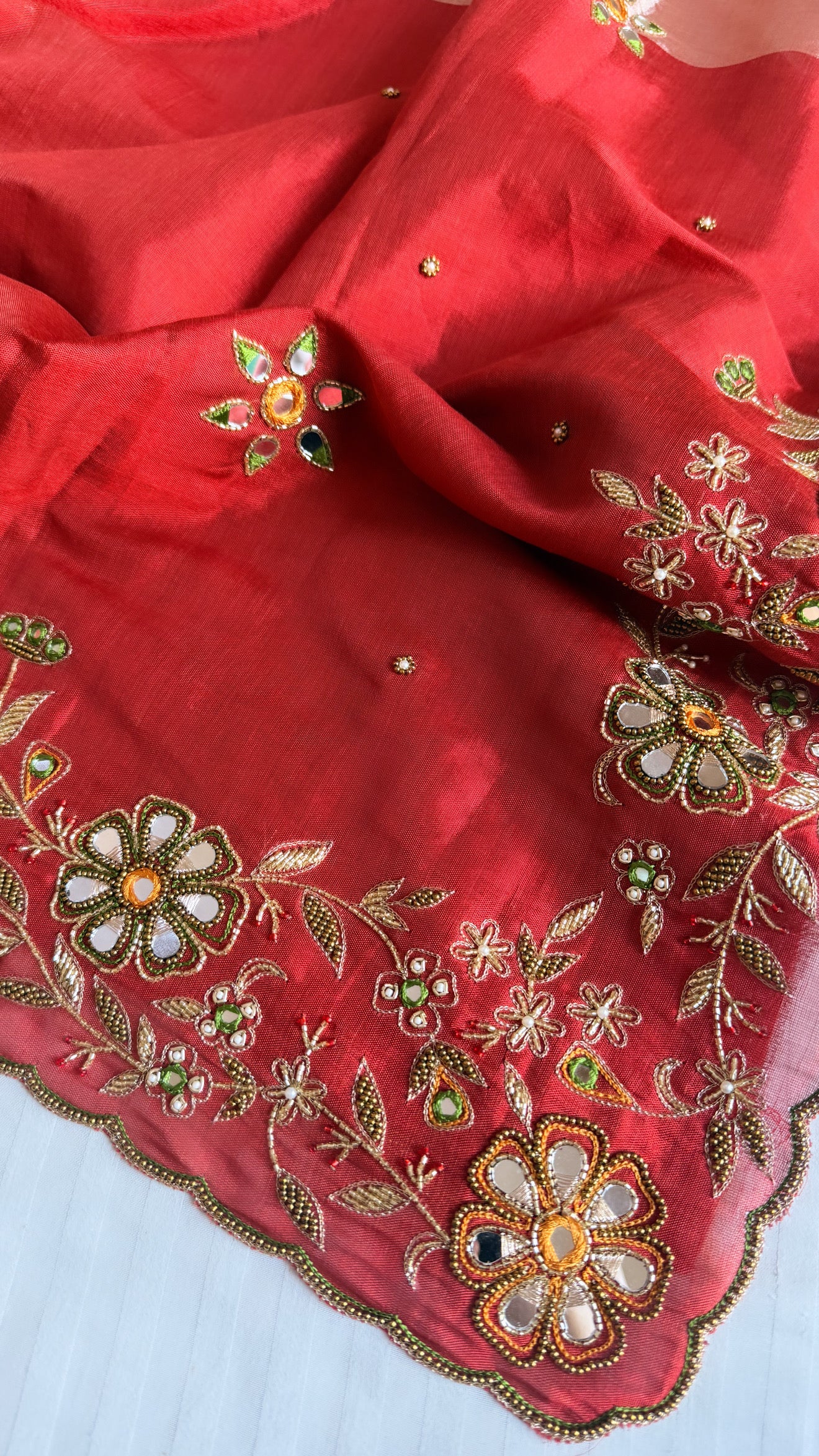 Kanjivaram banarasi tissue silk hand embroidered kadhwa saree with katan silk blouse