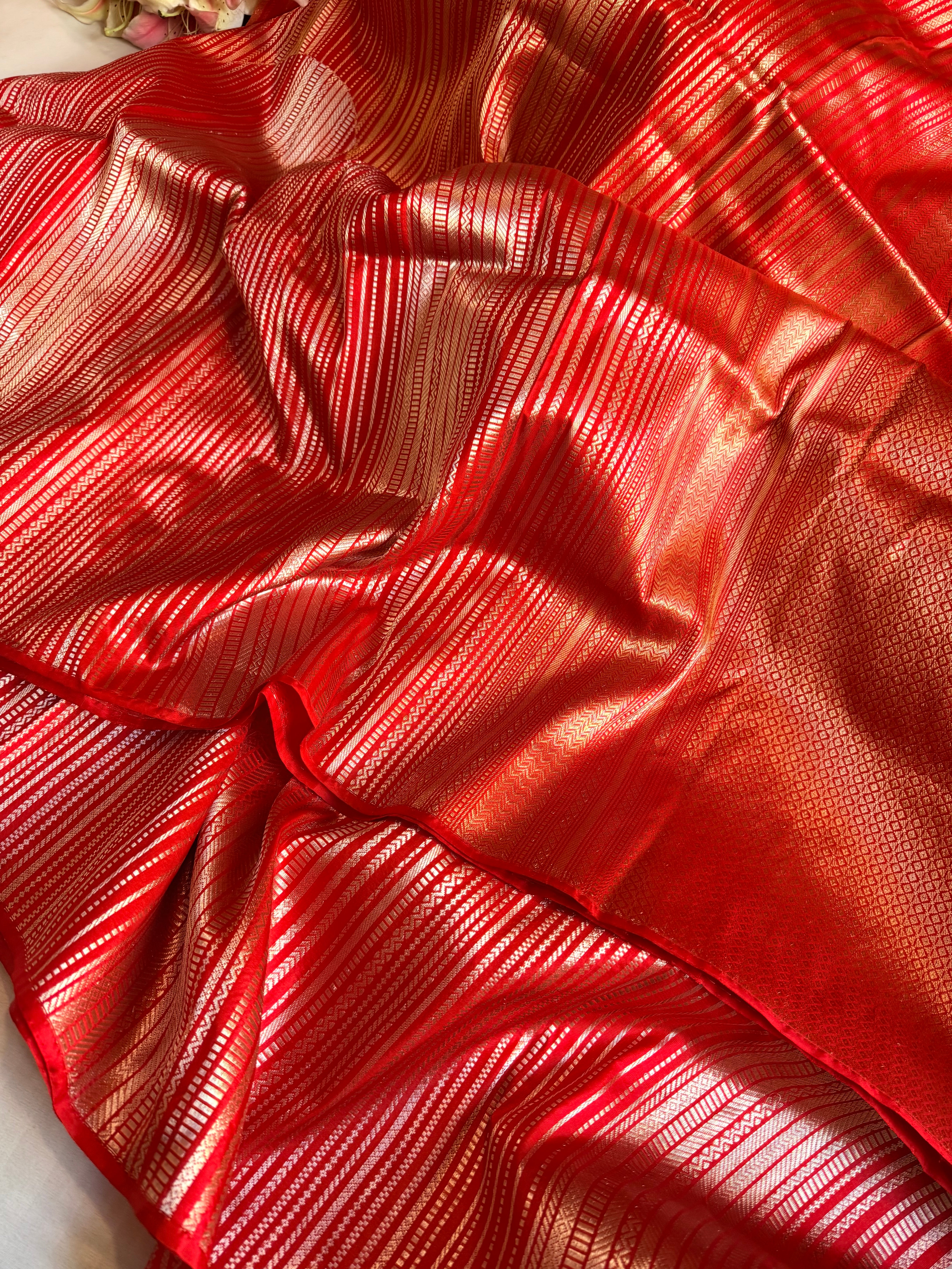 Banarasi katan silk ambose brocade weaving kadhwa handloom saree
