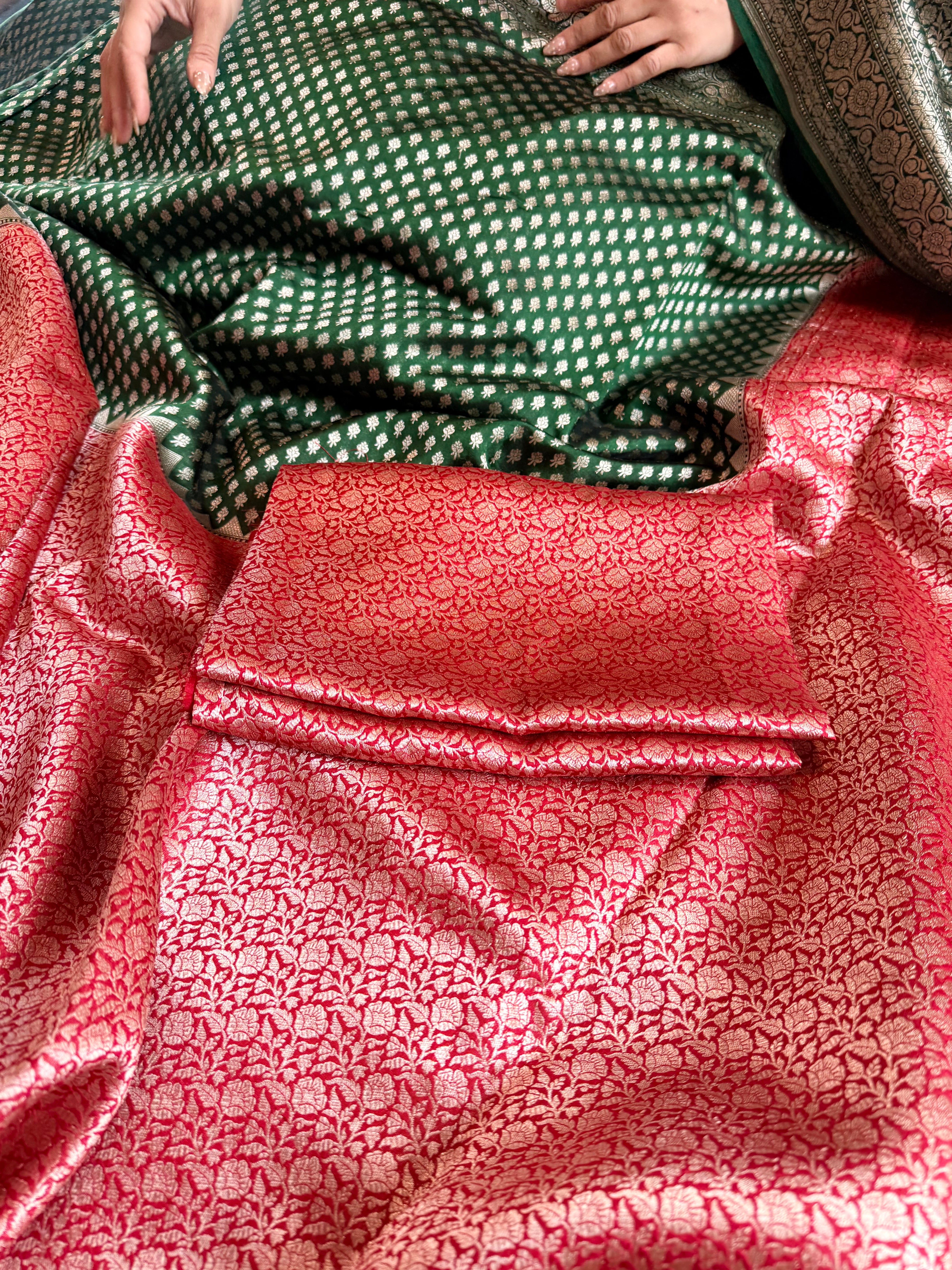 Banarasi gorgette brocade kadhwa weaving saree