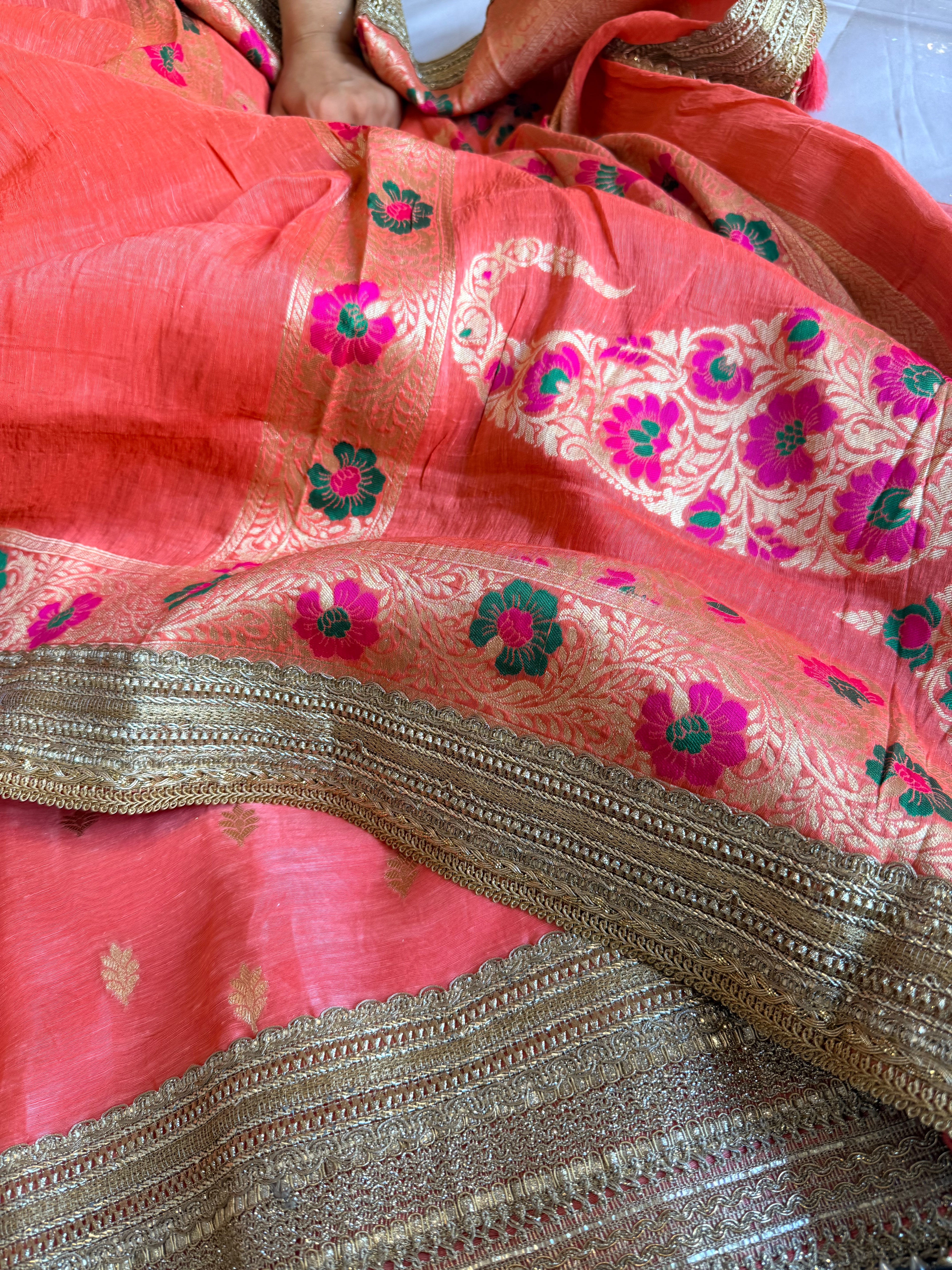 Summer suit edit - Linen gorgette kadhwa banarasi gotapatti suit sets