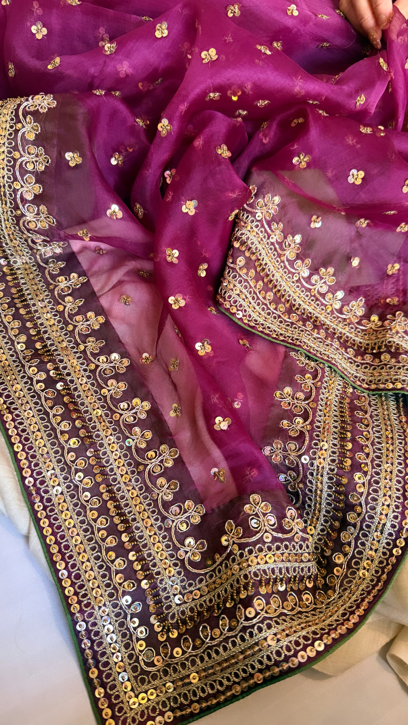 Jahnvi kapoor inspired banarasi kora silk kadhwa hand embroidered saree