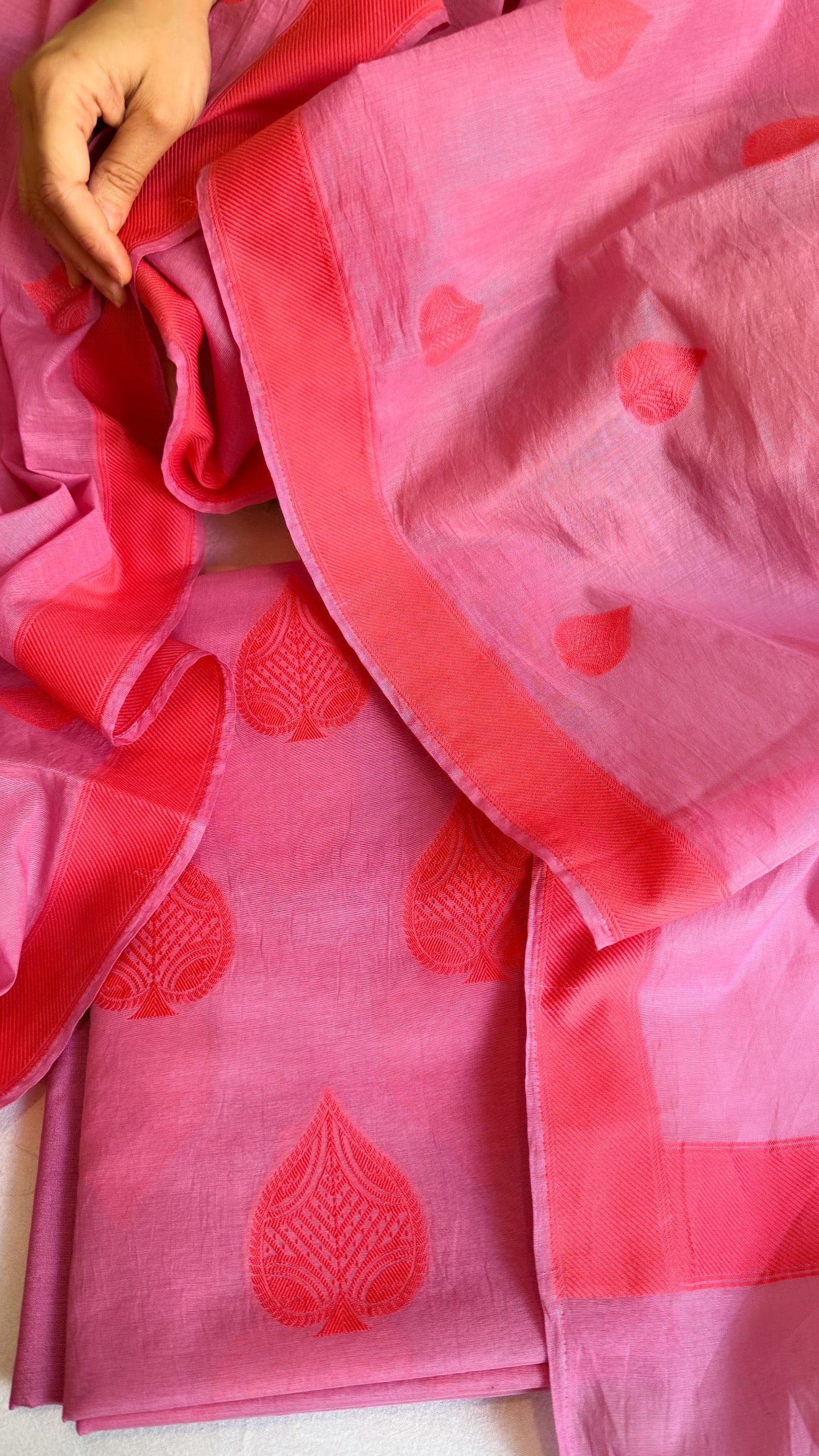 Mother’s Day offer - Handloom cotton paan buti meenakari kadhwa buti suit sets