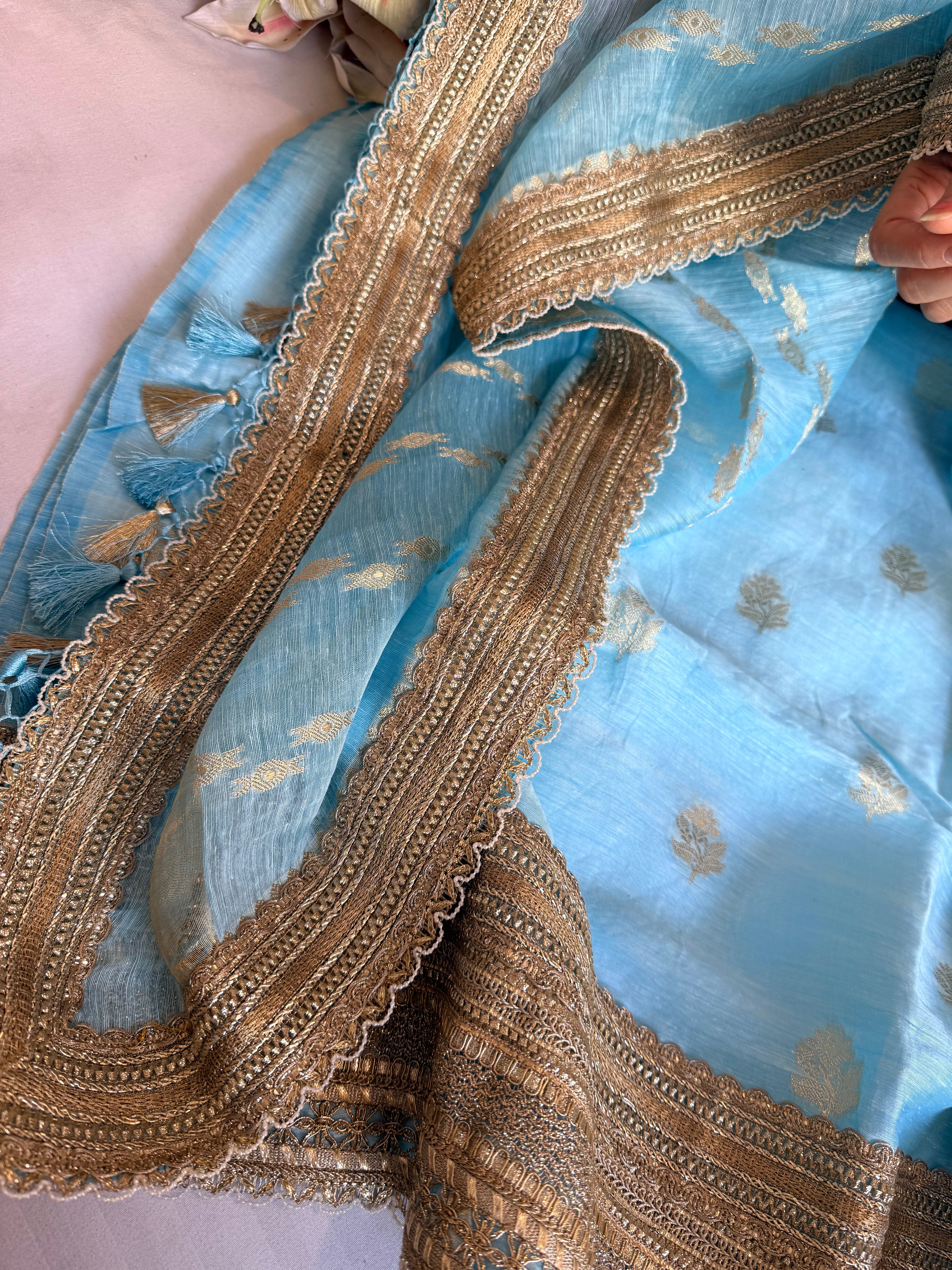 Summer suit edit - Linen gorgette kadhwa banarasi gotapatti suit sets