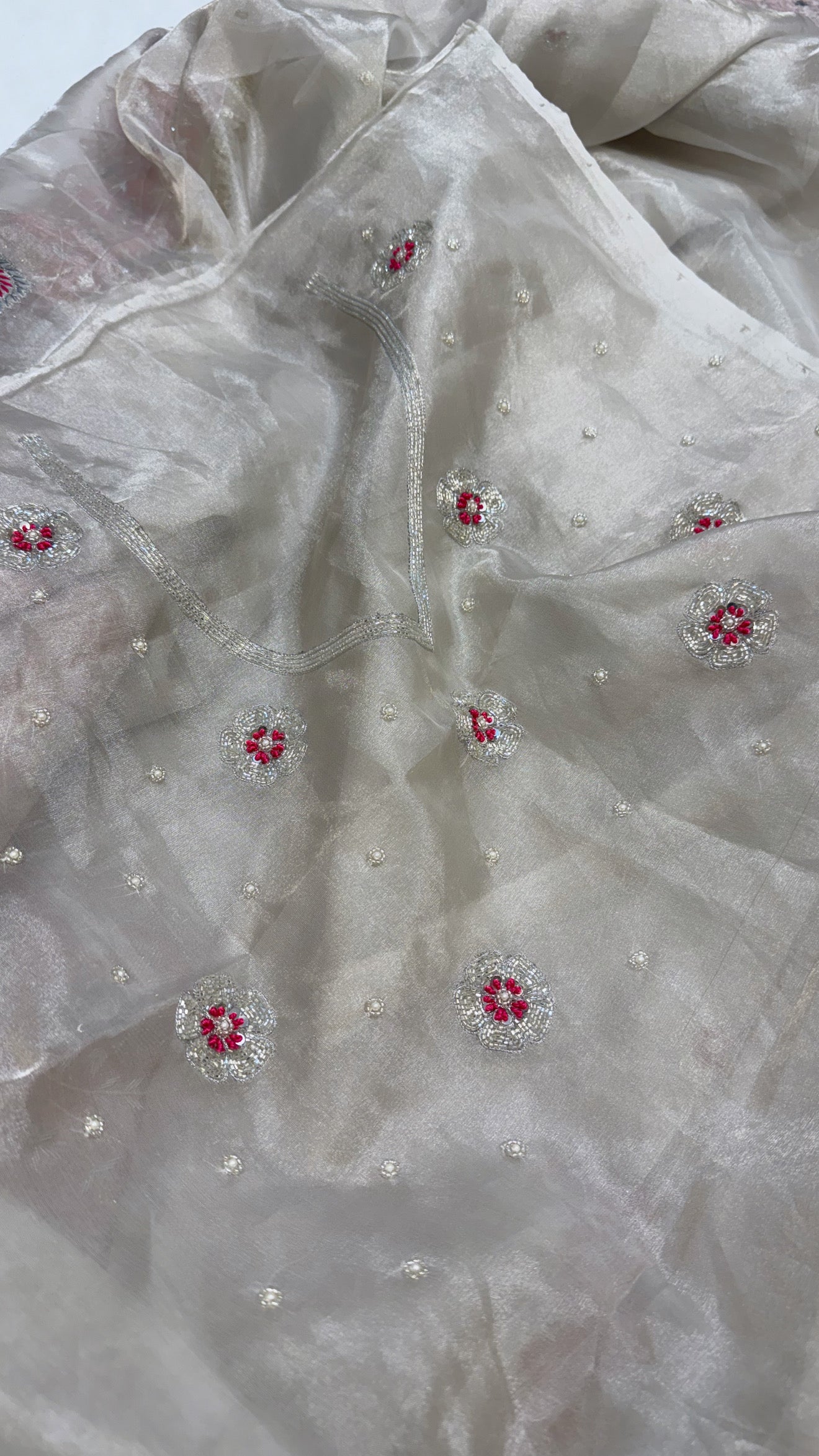 Banarasi heavy zardozi border husn tissue silk hand embroidered saree