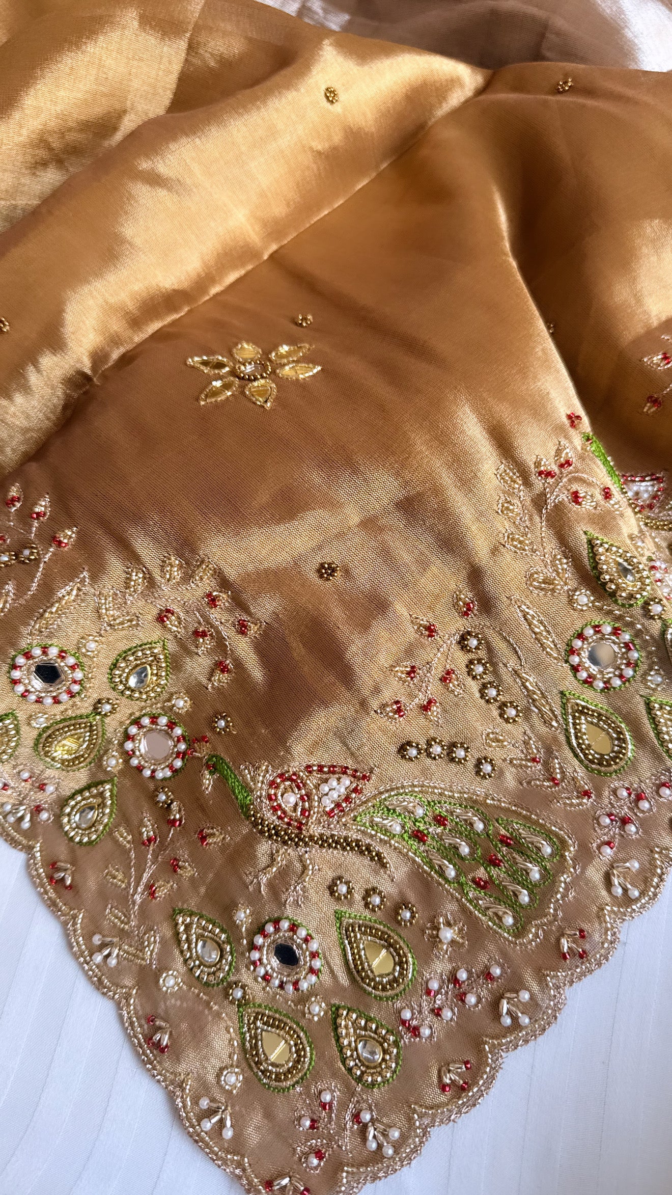 Kanjivaram banarasi tissue silk hand embroidered kadhwa saree with katan silk blouse