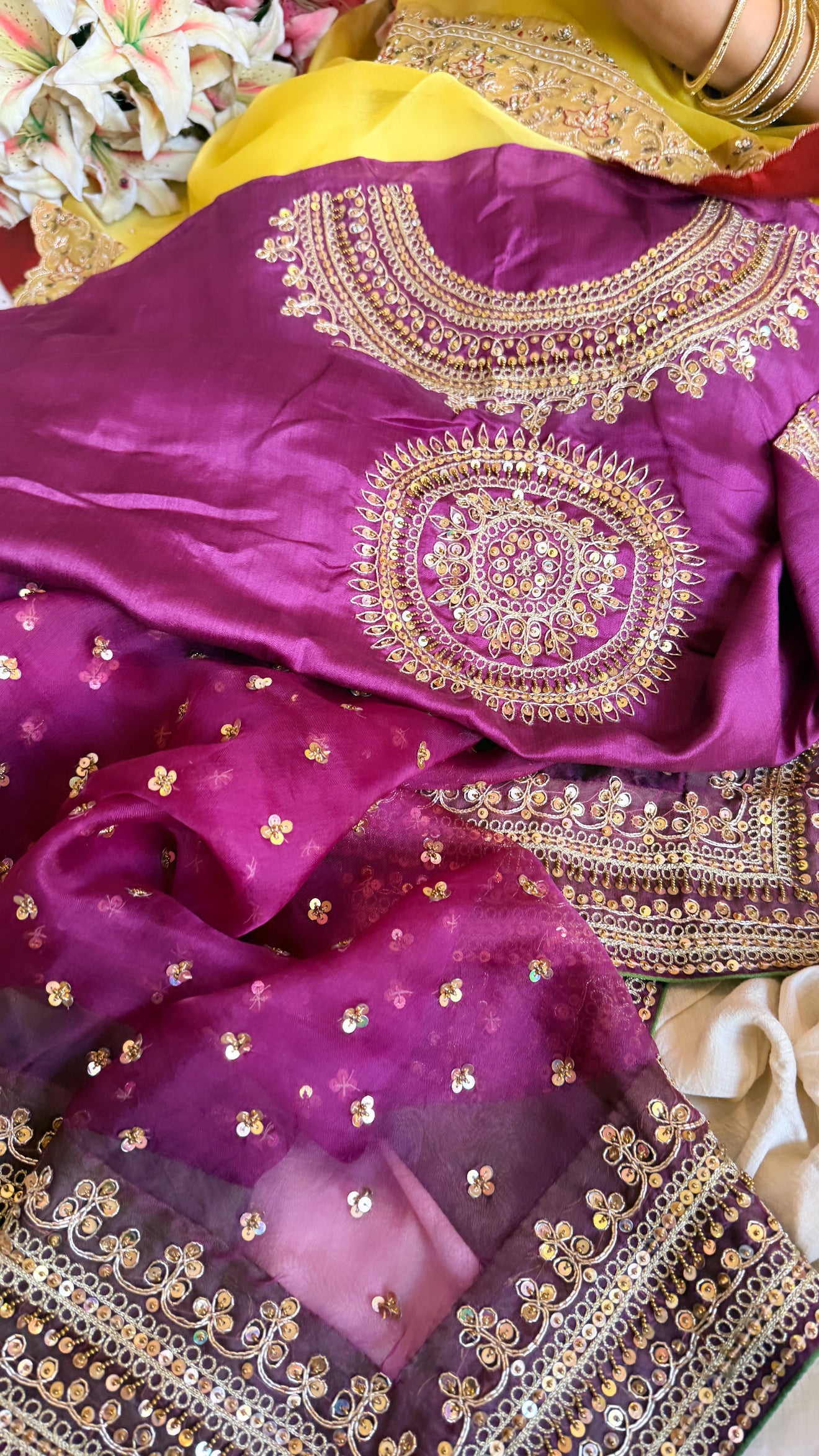 Jahnvi kapoor inspired banarasi kora silk kadhwa hand embroidered saree