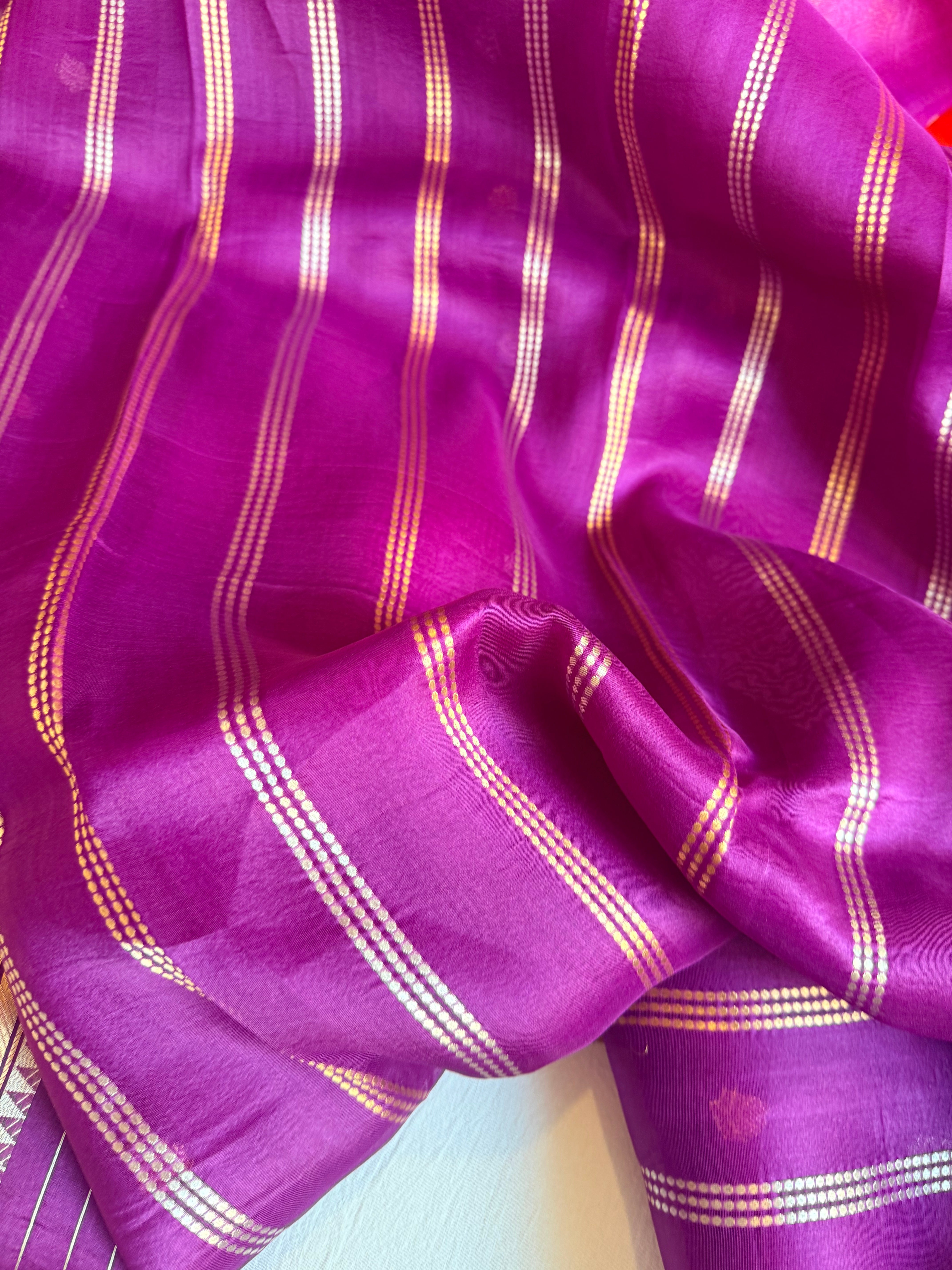 Shibori edit - Banarasi kora silk kadhwa buti shibori hand dyed saree