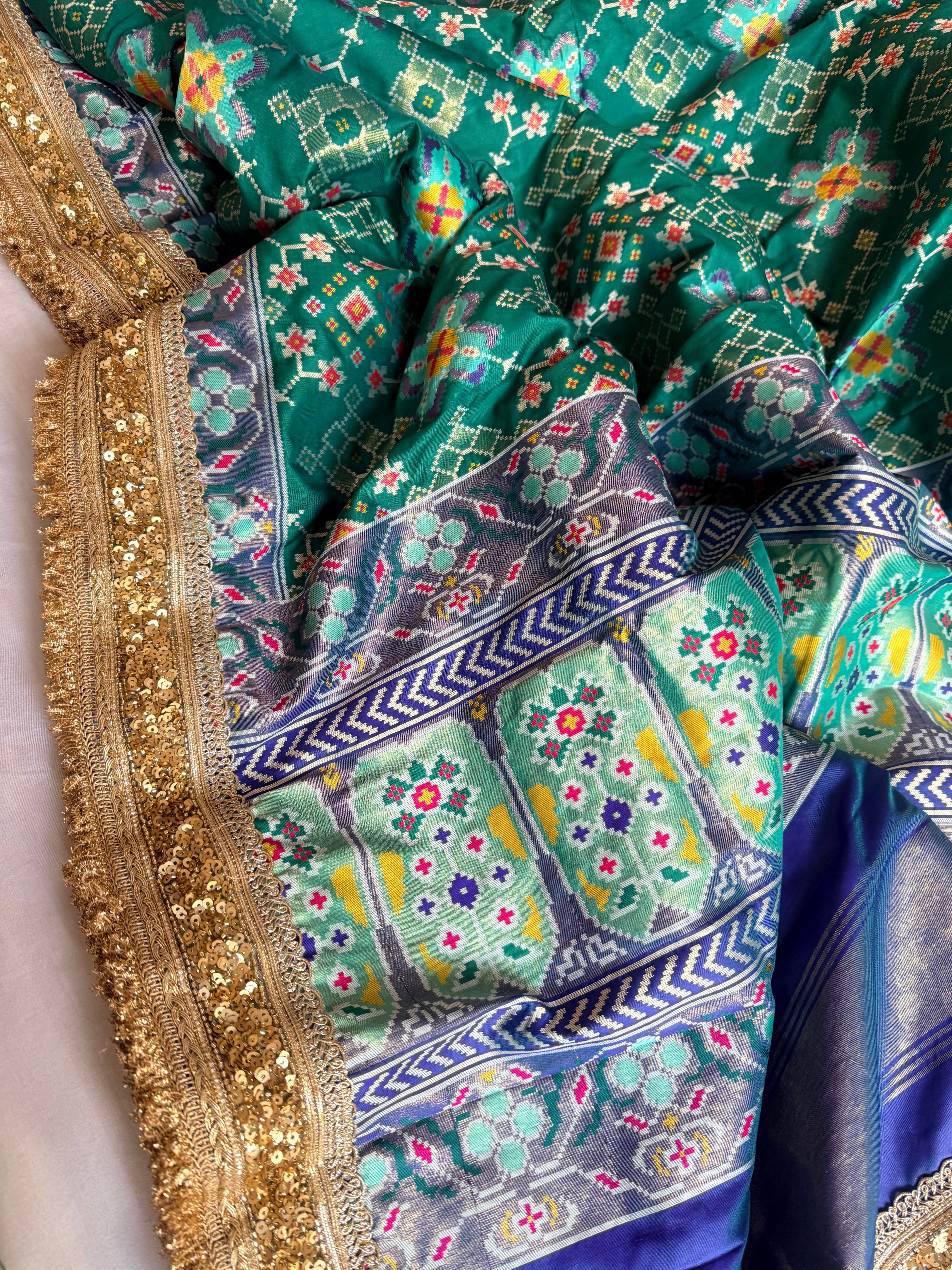Banarasi patola weaving silk meenakari weaving saree