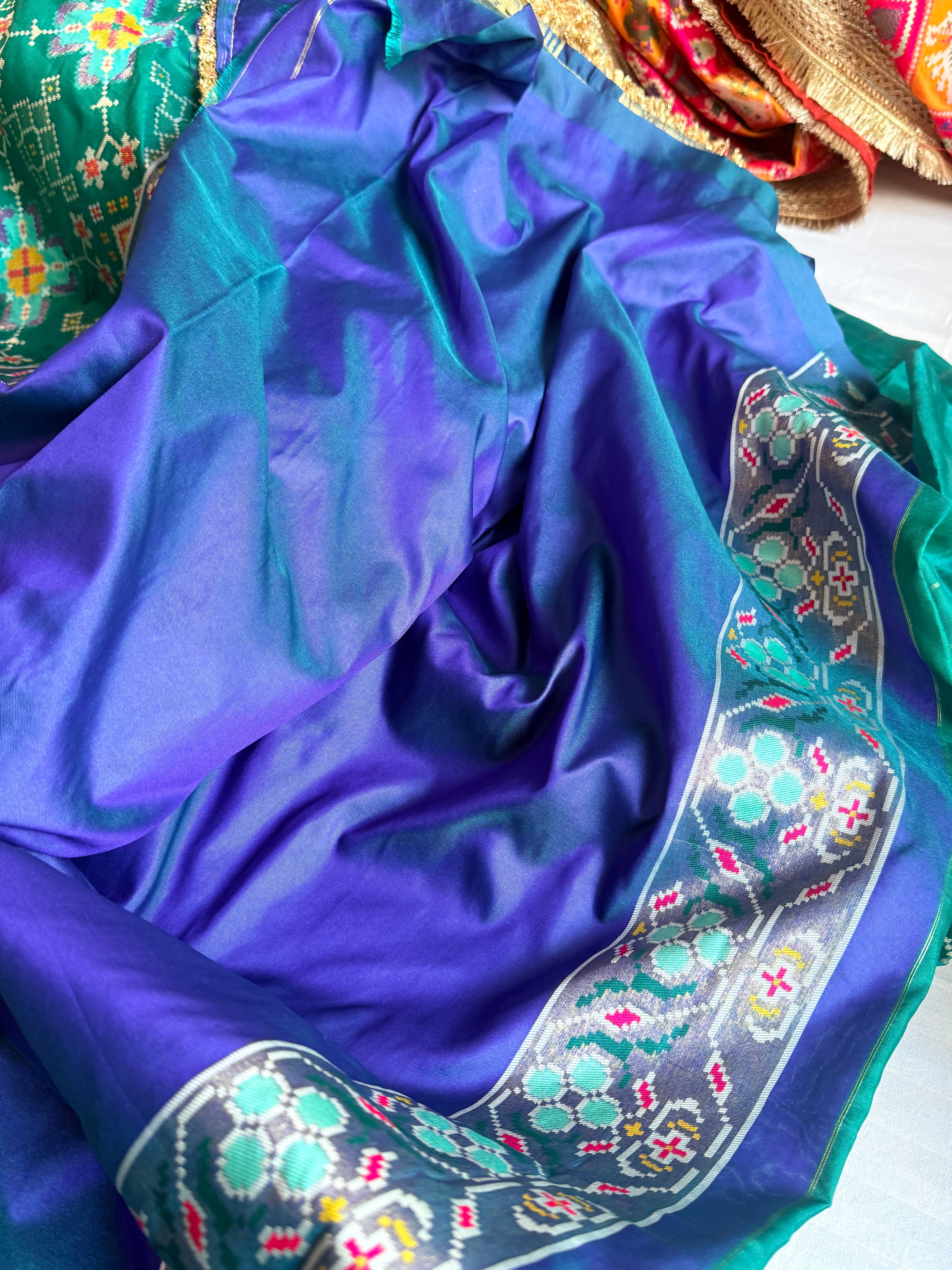 Banarasi patola weaving silk meenakari weaving saree