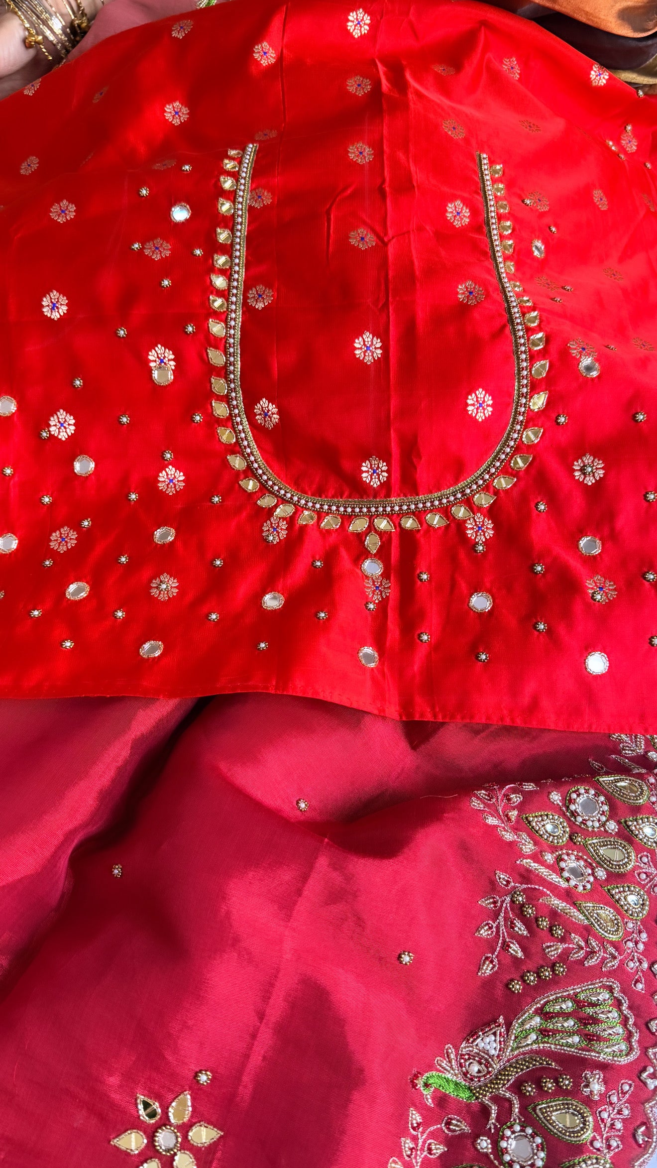 Kanjivaram banarasi tissue silk hand embroidered kadhwa saree with katan silk blouse