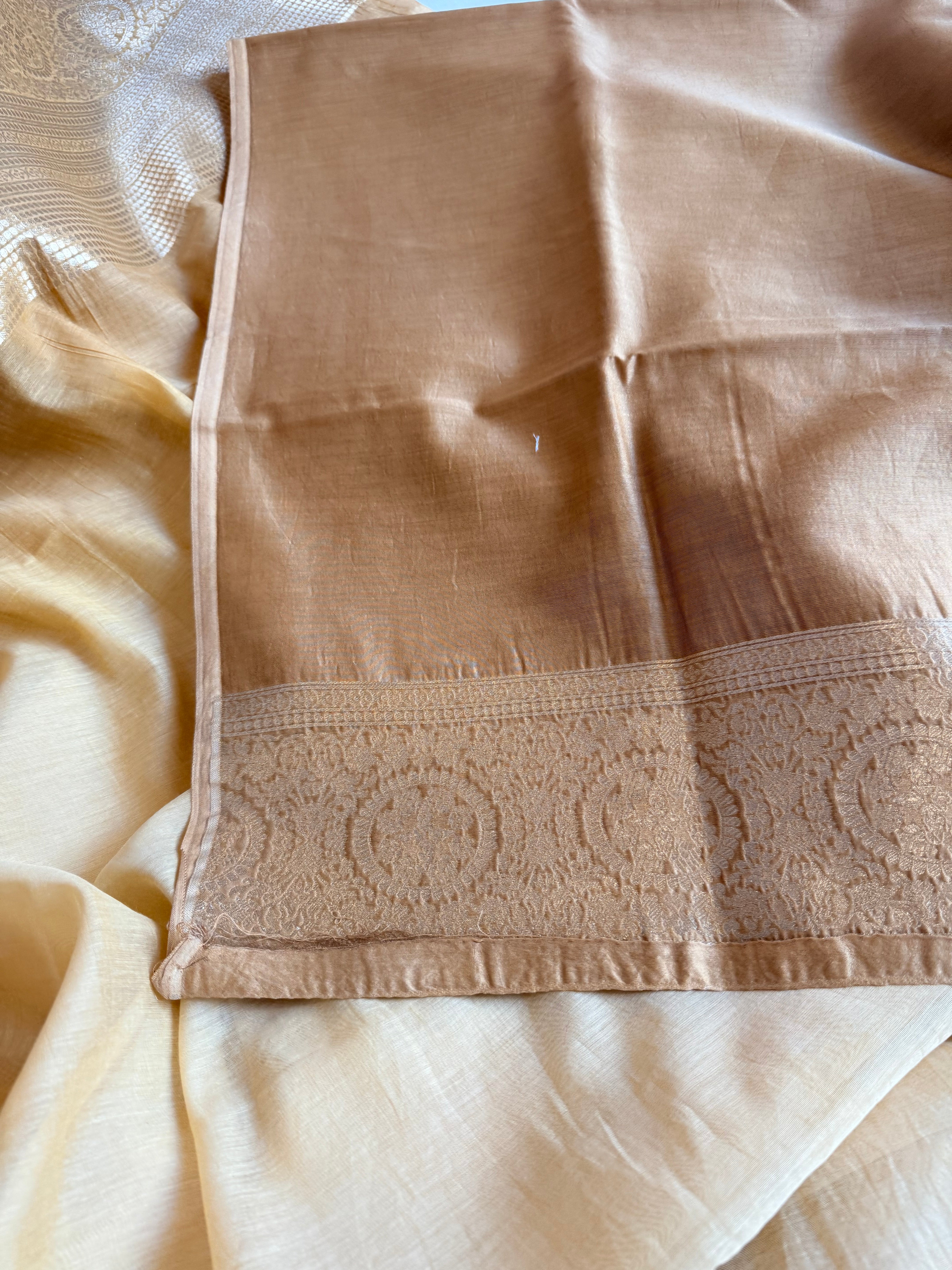 Mul cotton brocade banarasi kurta and bottom banarasi weaving co-ord set